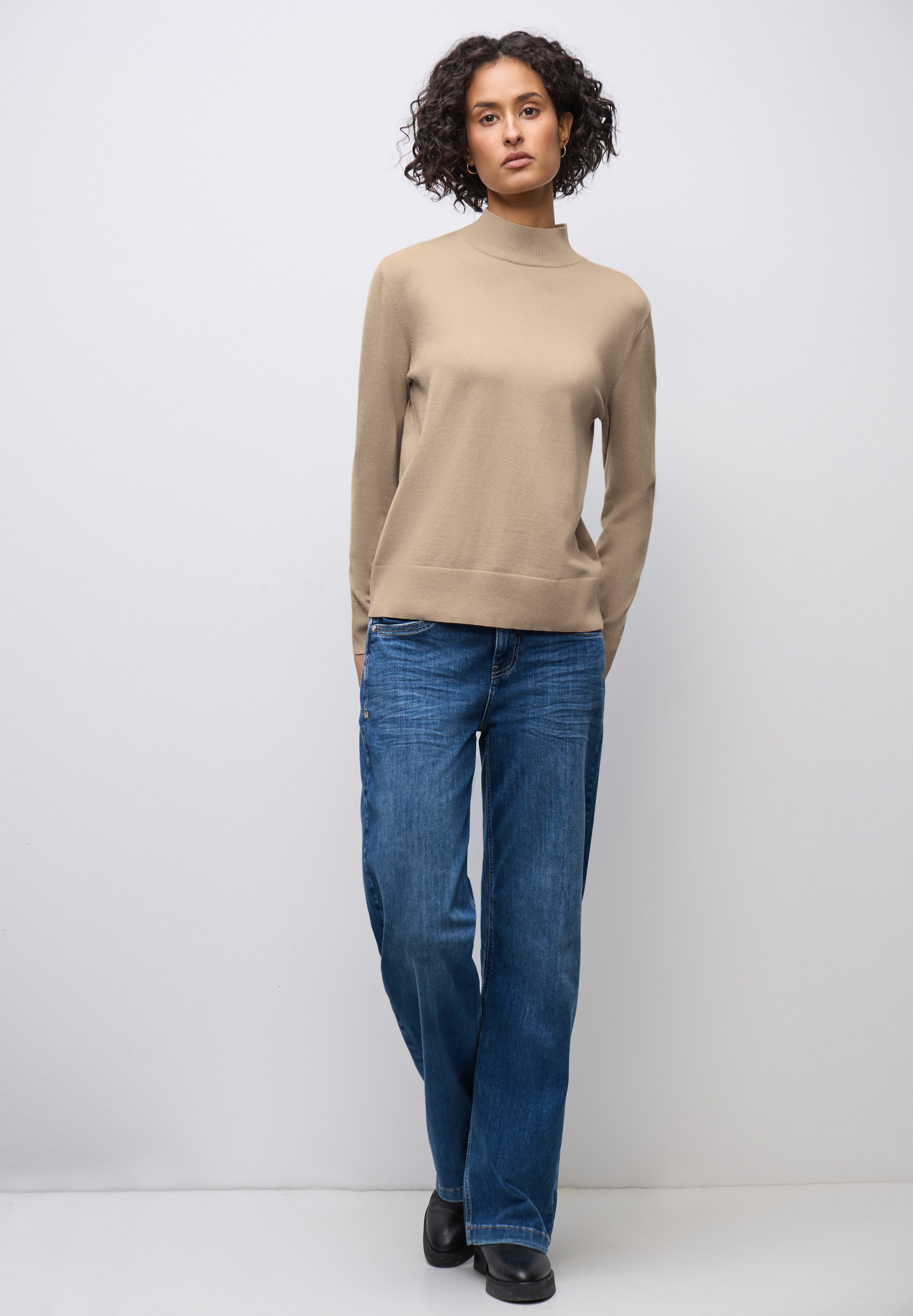 Thumbnail - STREET ONE STUDIO Strickpullover mit Materialmix