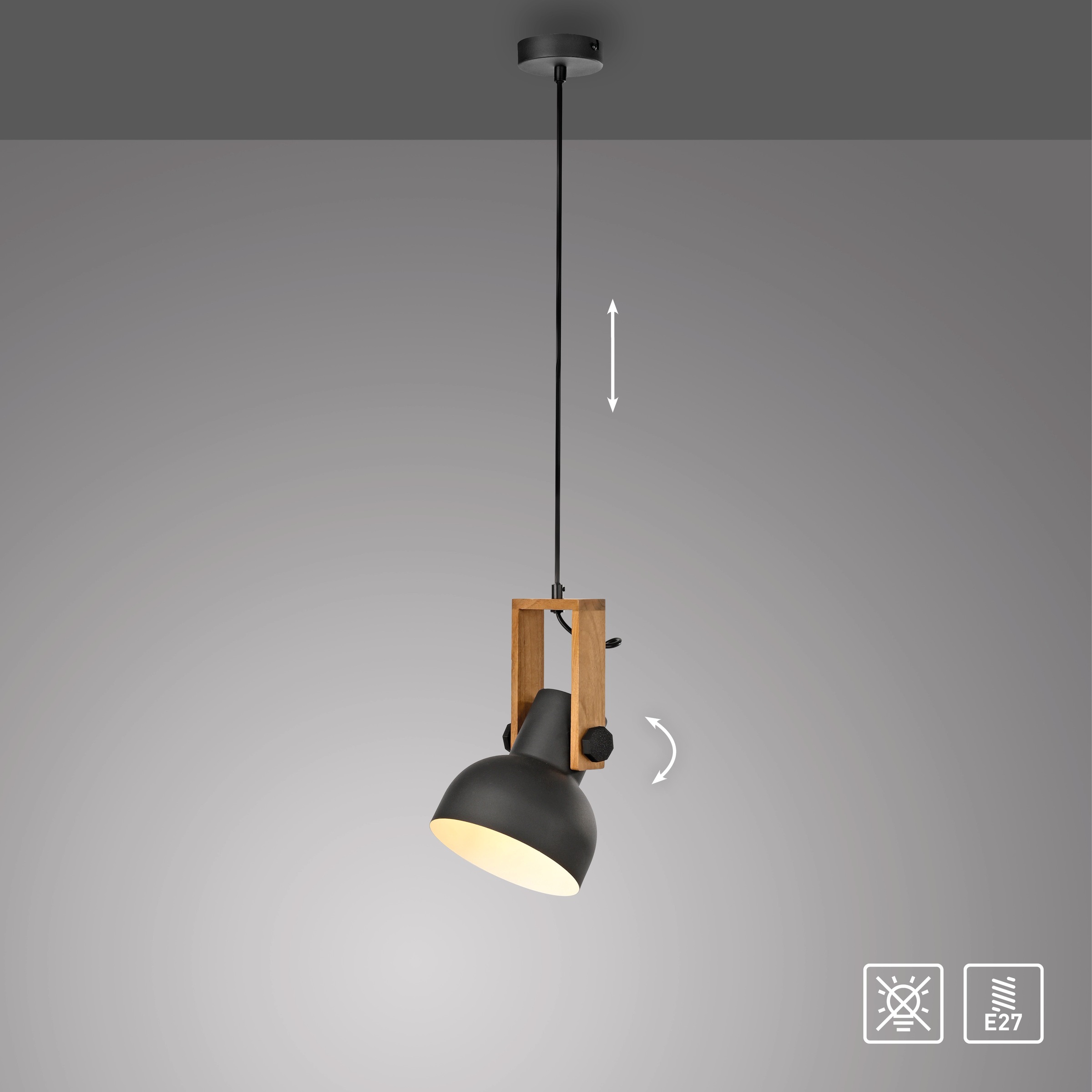 JUST LIGHT Pendelleuchte »CUP 2.0«, 1 flammig, Leuchtmittel E27 | Leuchtmittel wechselbar, ExklusiveE27