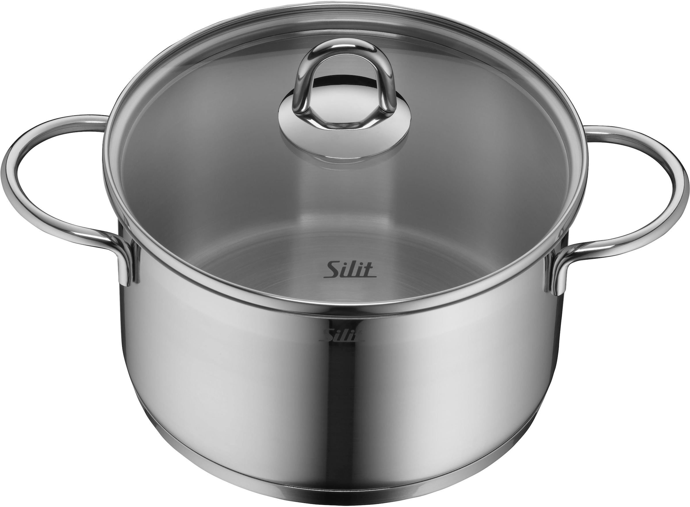 Silit Topf-Set »Diamant«, Edelstahl 18/10, (Set, 11 tlg., mit Dampfeinsatz), Silitherm-Allherdboden, induktionsgeeignet, spülmaschinengeeignet