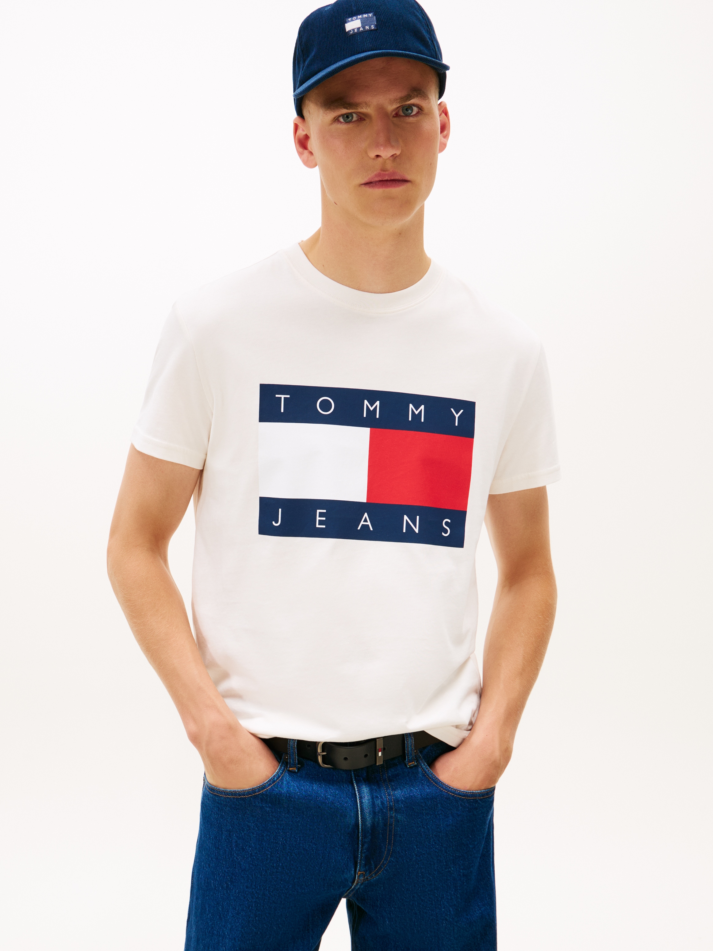 Tommy Jeans T-Shirt, Rundhalsausschnitt, Regular Fit, Logo-Druck günstig online kaufen