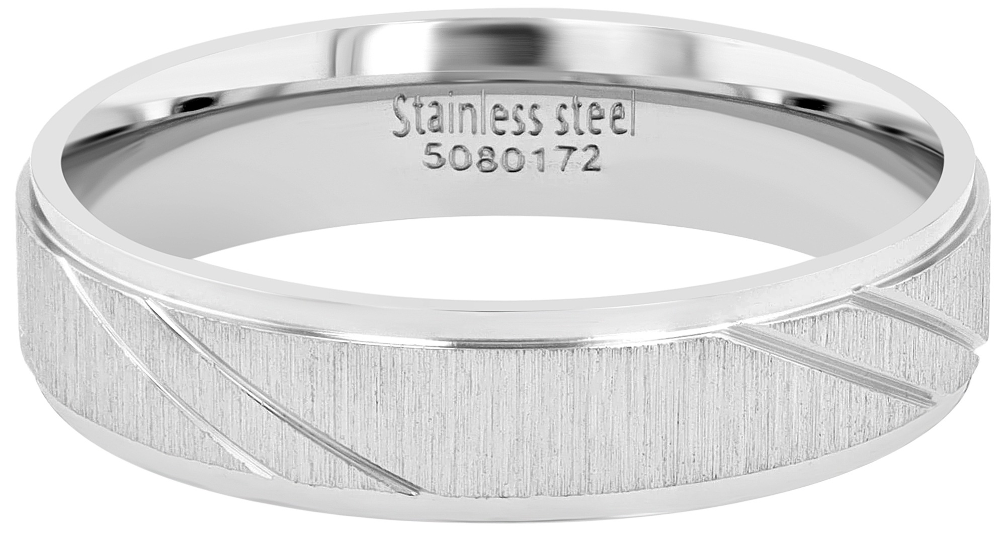 Fingerring ADELIA´S "Herren Ring aus Edelstahl" Gr. 68, silber, Fingerringe, Herren, 68, Edelstahl, Fingerring 4