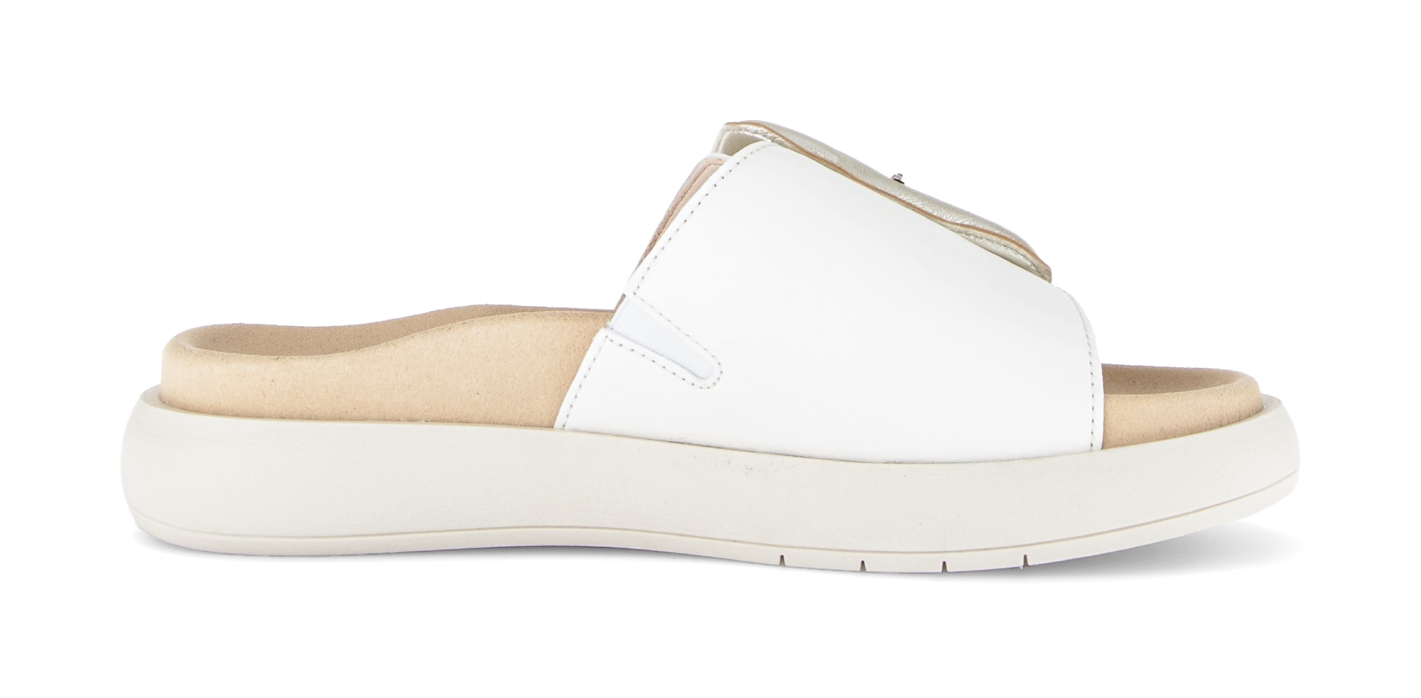 Gabor Pantolette  Plateau, Schlupfschuh, Sommerschuh mit großer Zierschnalle