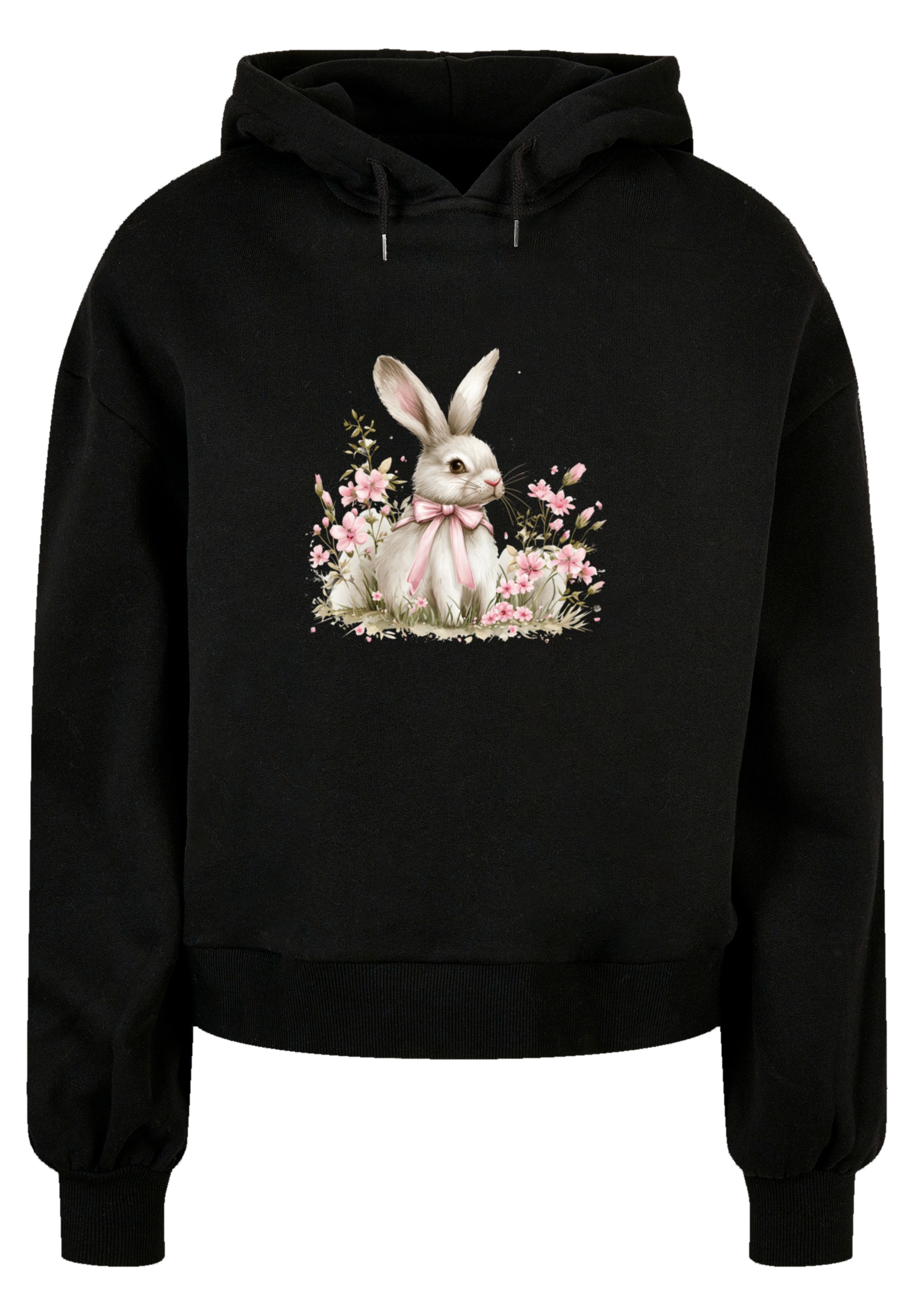 F4NT4STIC Sweatshirt »Niedlicher Osterhase mit Blumen«, Premium Qualität