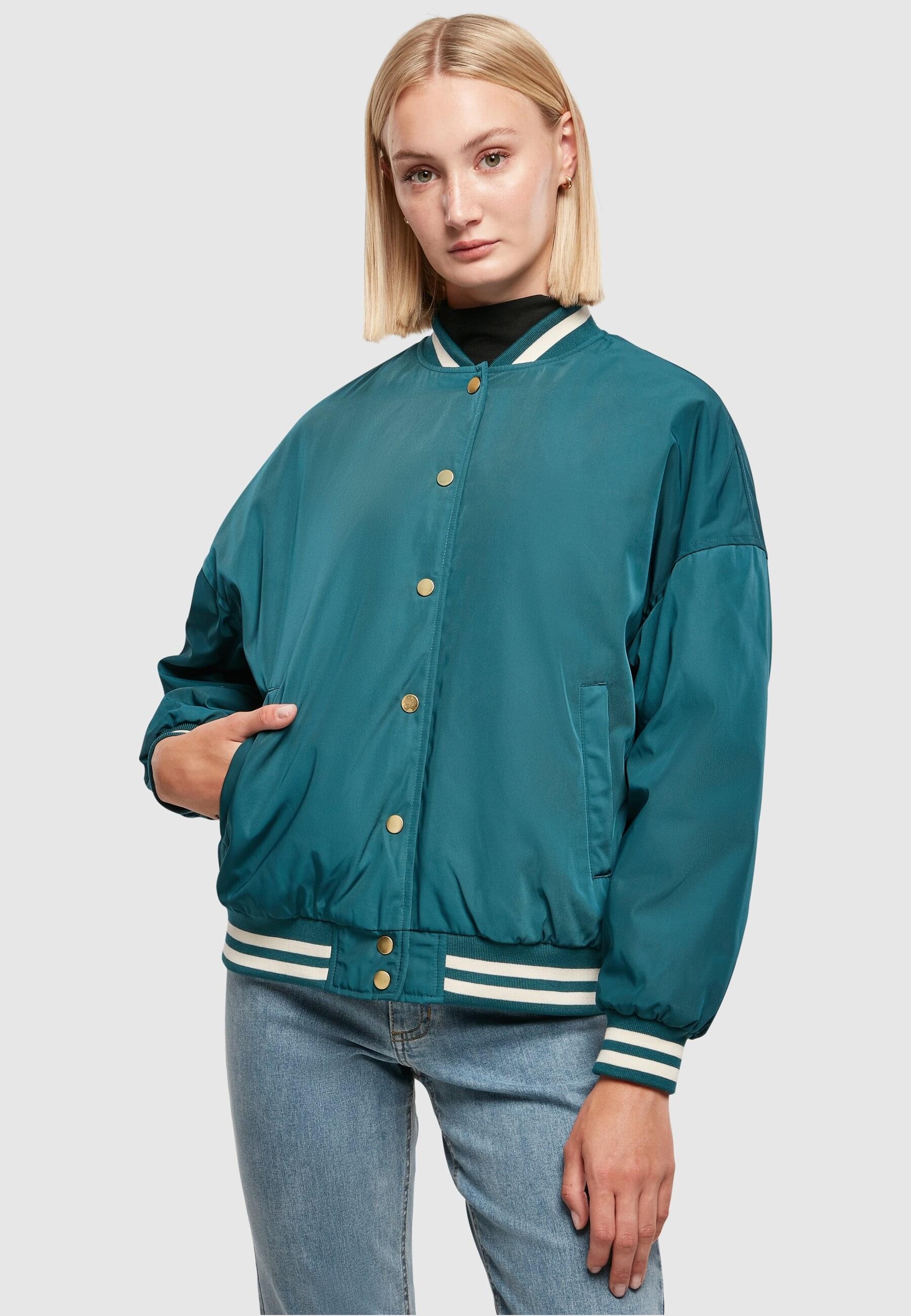 URBAN CLASSICS Sommerjacke »Damen Kapuze College Jacket«, ohne Ladies BAUR für St.), Oversized (1 kaufen Recycled 
