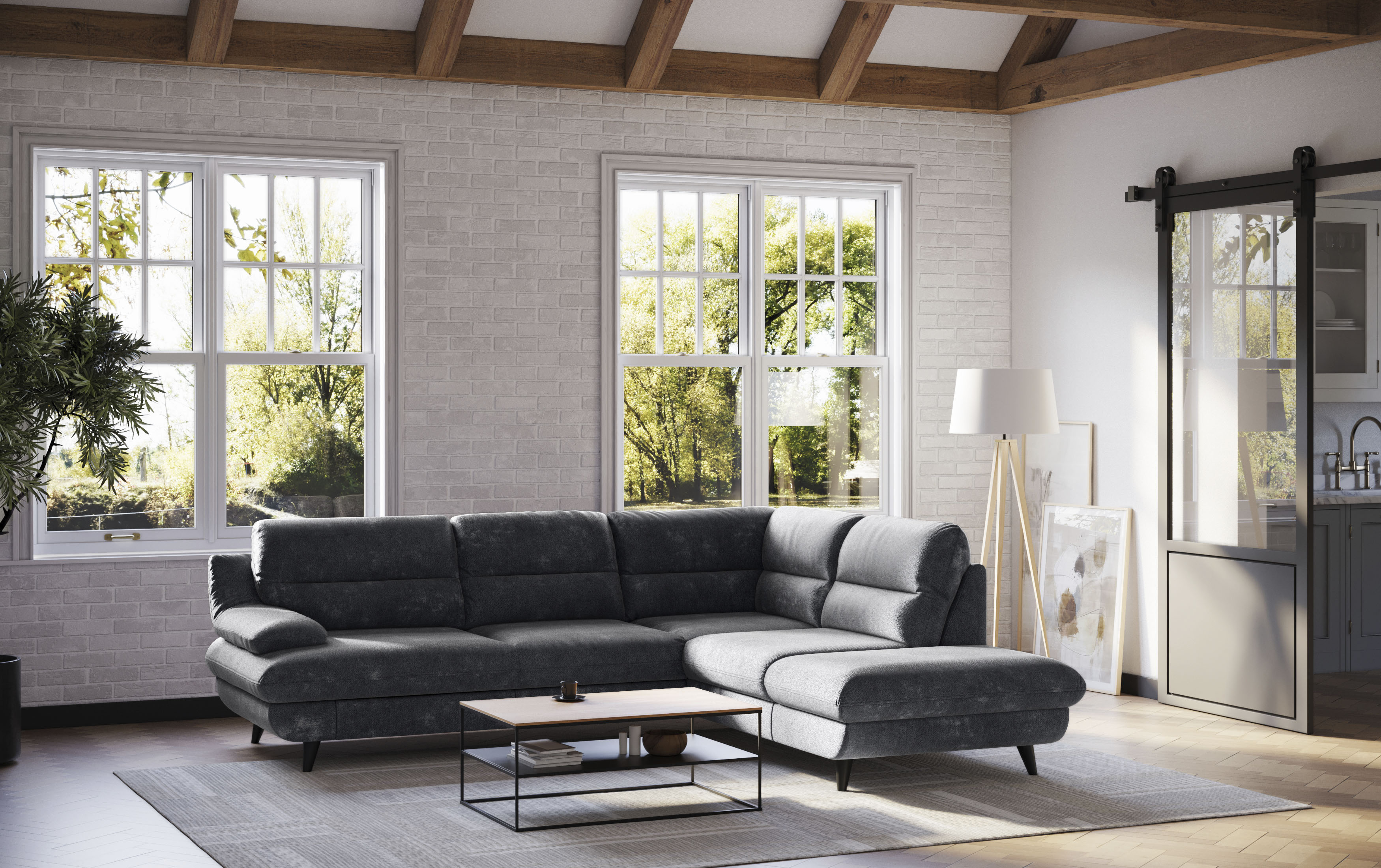 OTTO home Ecksofa "Pike L-Form, B: 266 cm" optional Schlaffunktion & Bettkasten