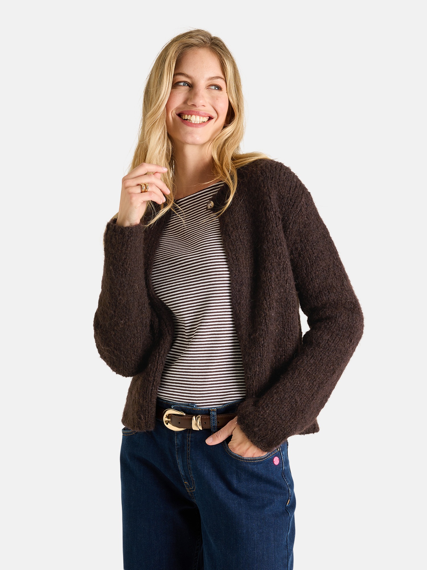 Lieblingsstück Strickjacke "KianaL" mit Alpakawolle und Wolle