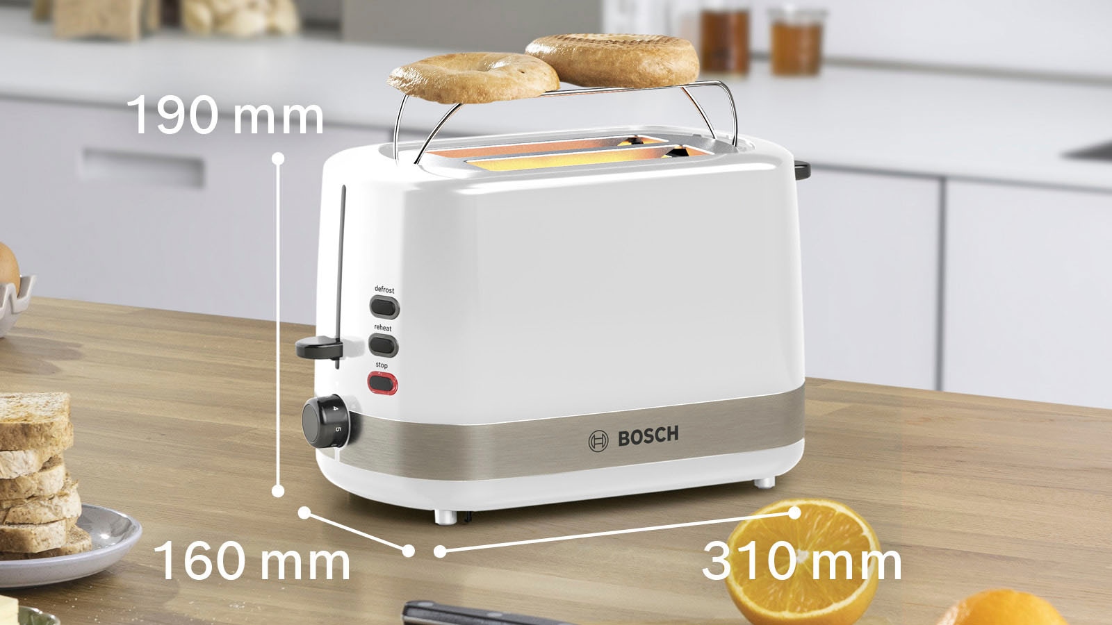 BOSCH Toaster »TAT6A511«, 2 Schlitze, für 2 Scheiben, 800 W per Raten | BAUR