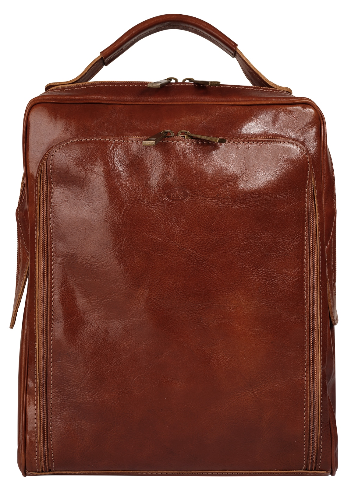 Piké Cityrucksack echt Leder, Made in Italy