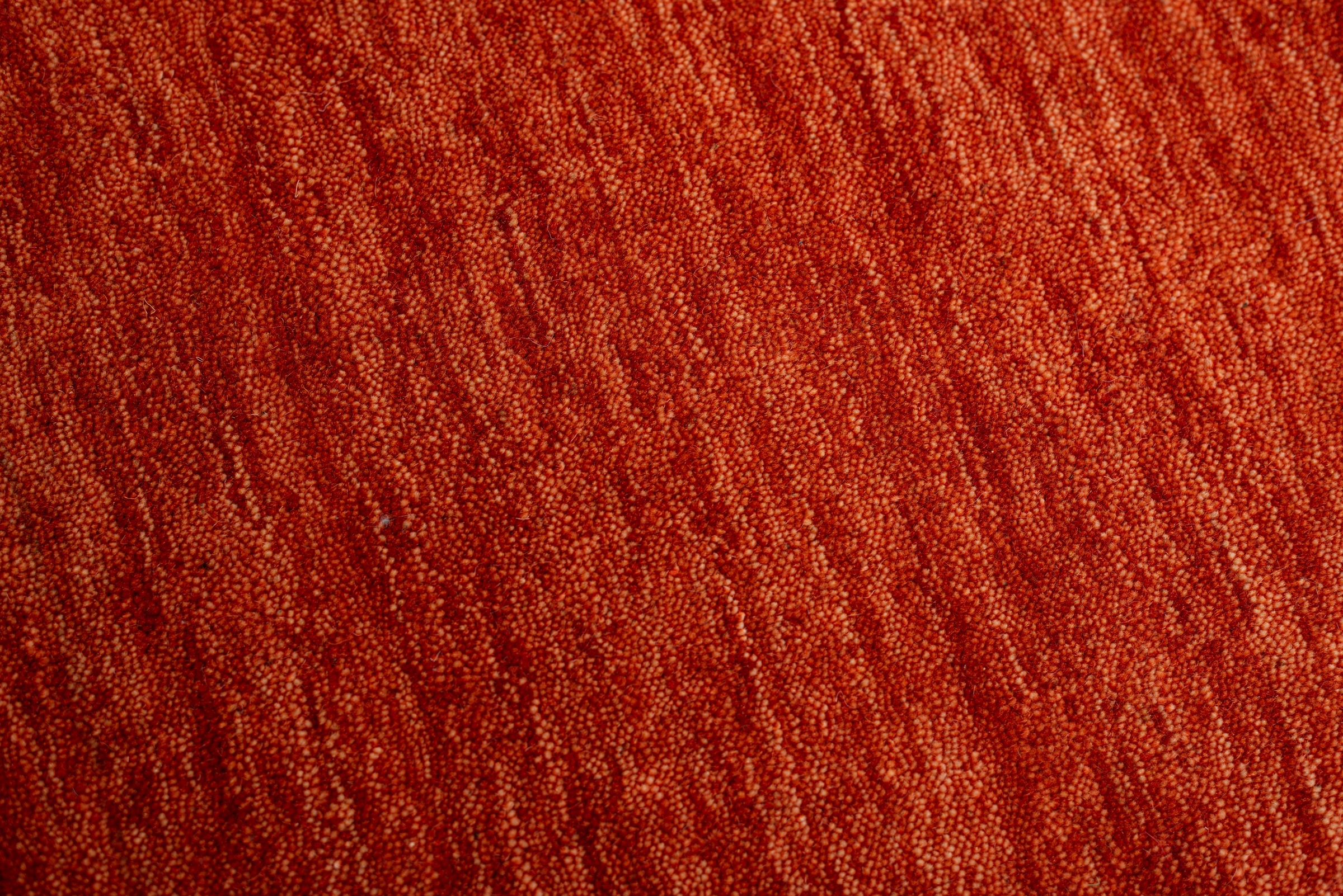 Wollteppich THEKO "Holi", orange (terrakotta), B:60cm H:13mm L:90cm, Schurwolle, Teppiche, Uni-Farben, leicht meliert, reine Wolle, handgewebt mit Knüpfoptik 3