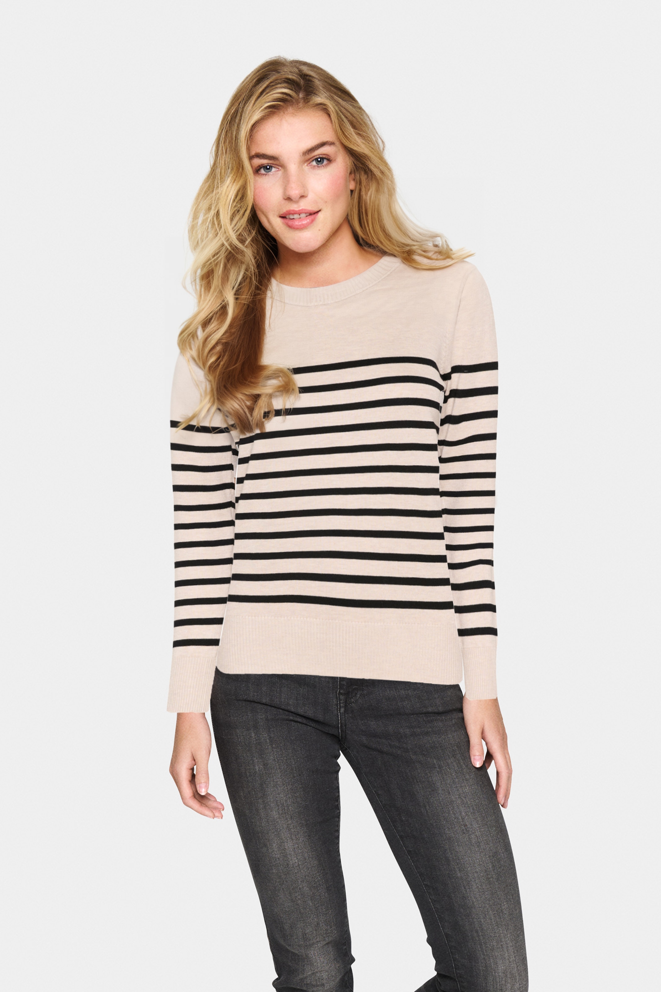 Saint Tropez Strickpullover "MilaSZ LS Striped" günstig online kaufen