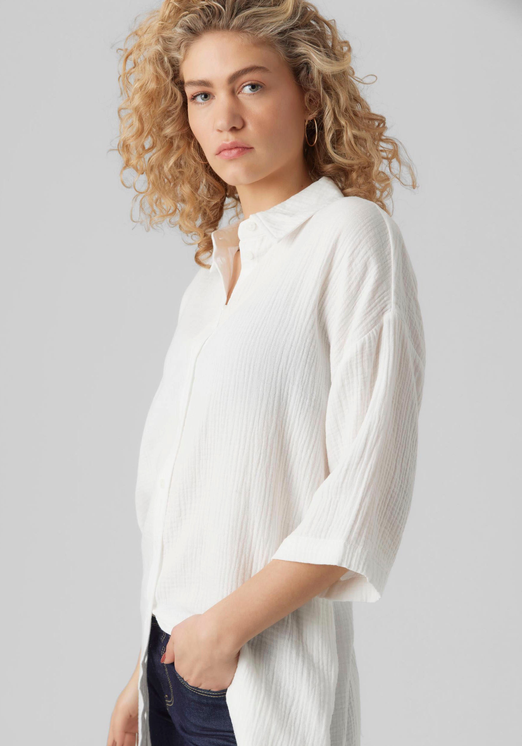 Vero Moda "VMNATALI 3/4 LONG OVERSHIRT NOOS" Sommerkleid, mit 3/4 Ärmel günstig online kaufen