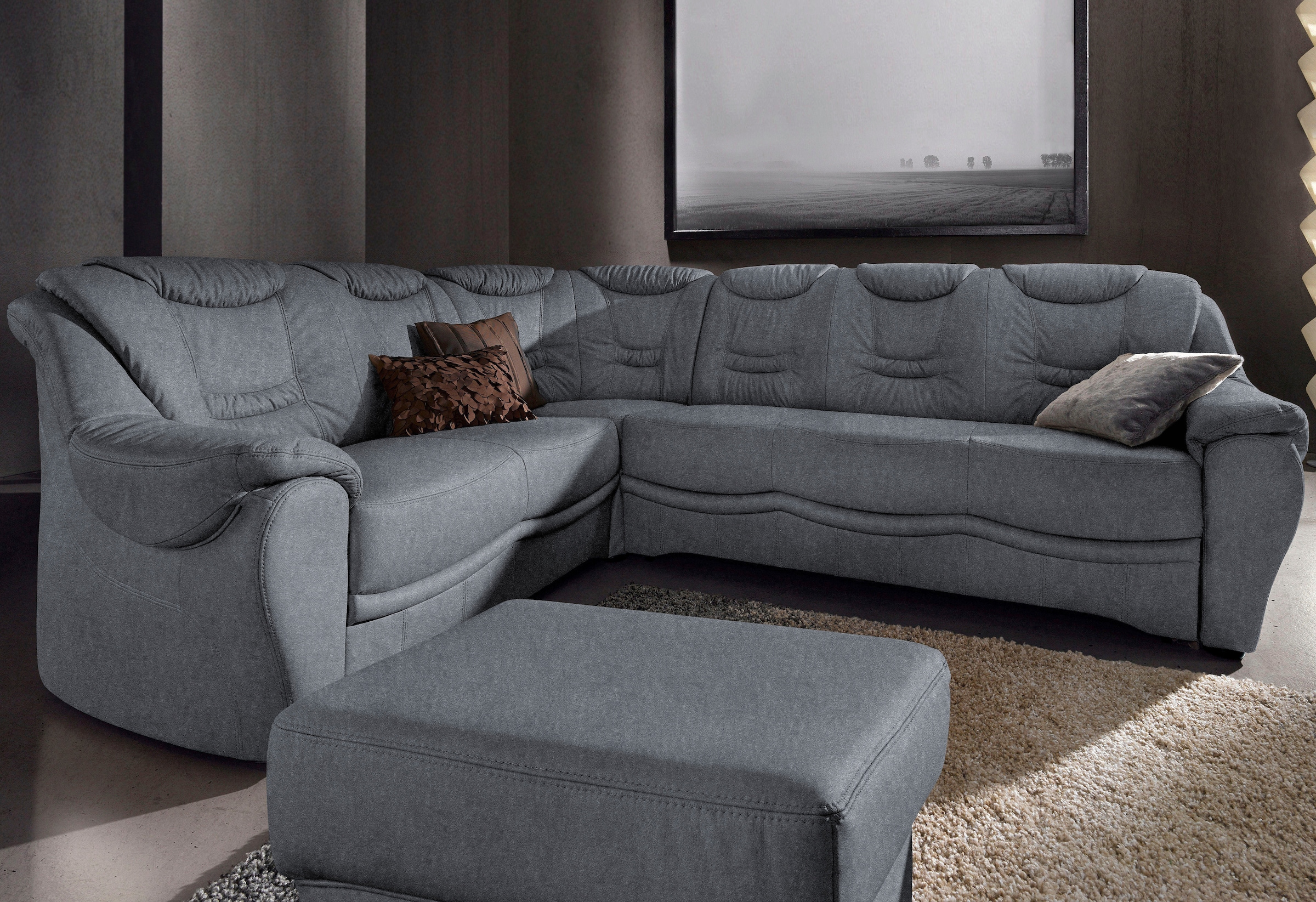 sit&more Ecksofa "Benson L-Form" wahlweise mit Schlaffunktion