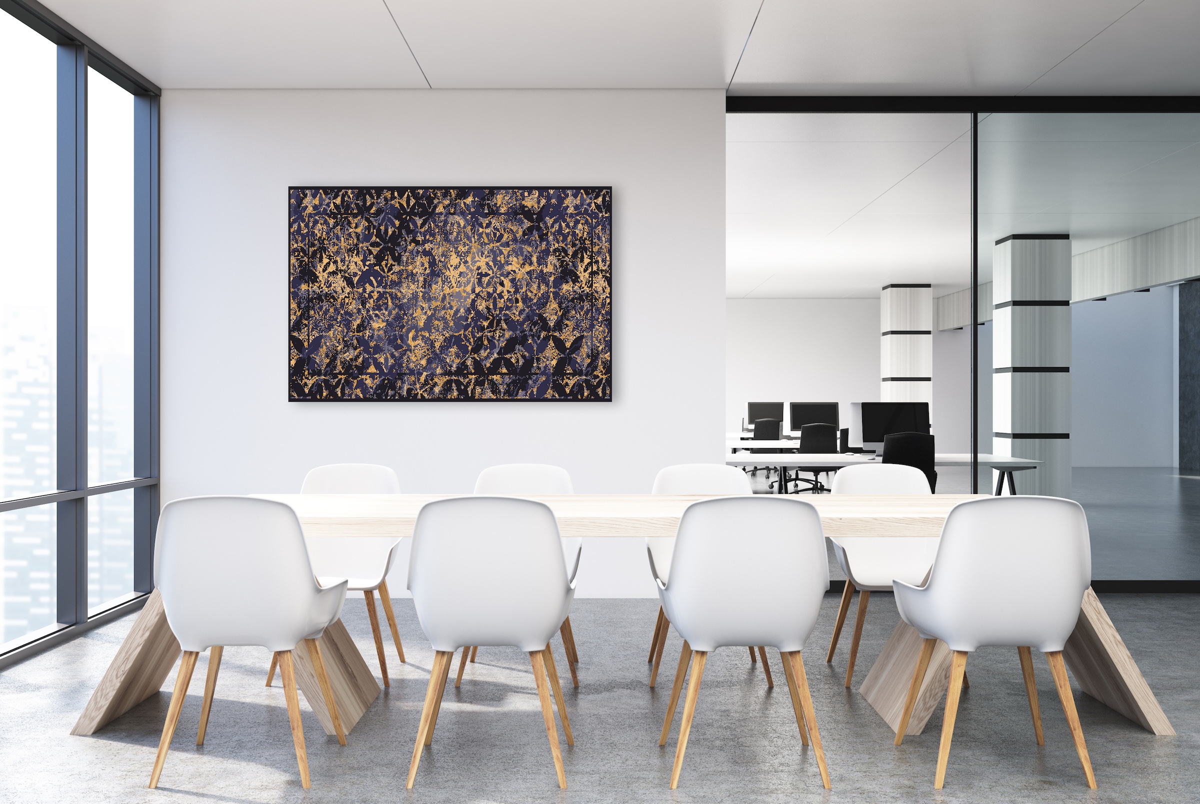 queence Leinwandbild "Laila" Abstrakt 1 Stk. tlg. mit sehr guten Schallabso günstig online kaufen