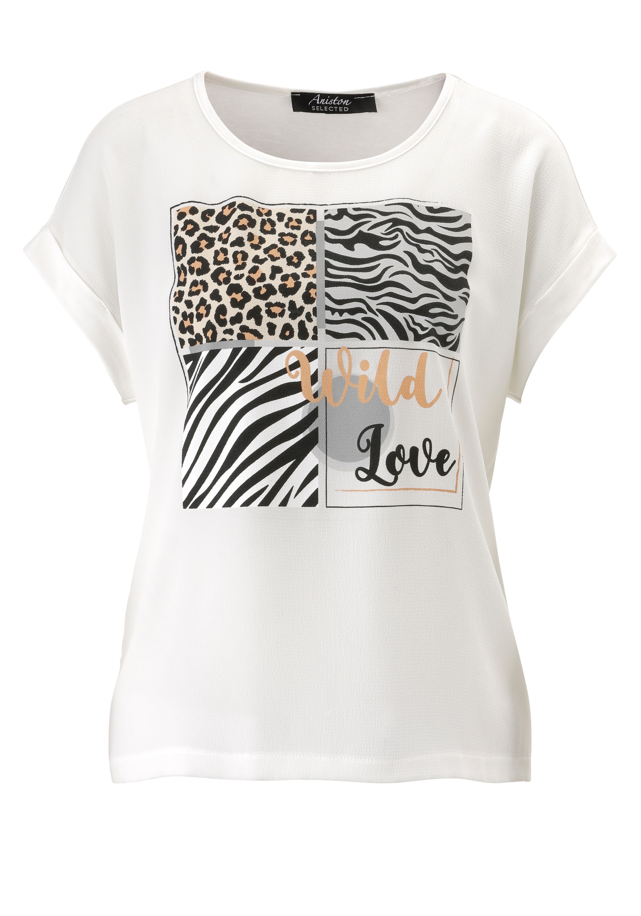 Aniston SELECTED Shirtbluse im Materialmix - NEUE KOLLEKTION