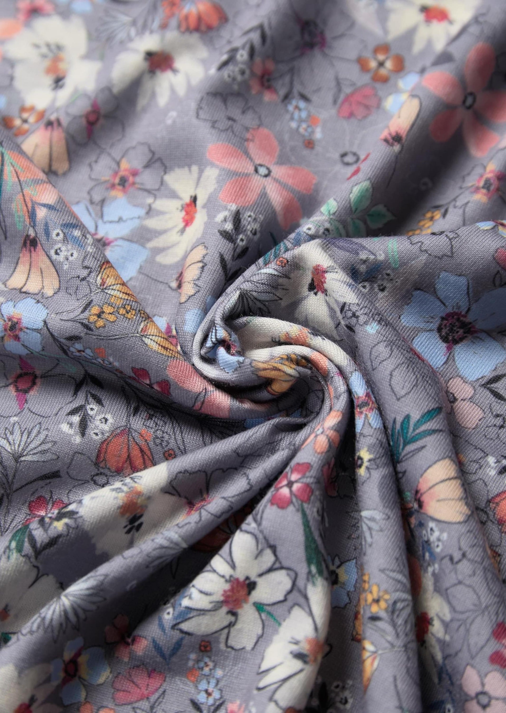 GOLDNER Print-Shirt »Kurzgröße Raffiniertes Druckshirt mit 3/4-Arm« Ohne