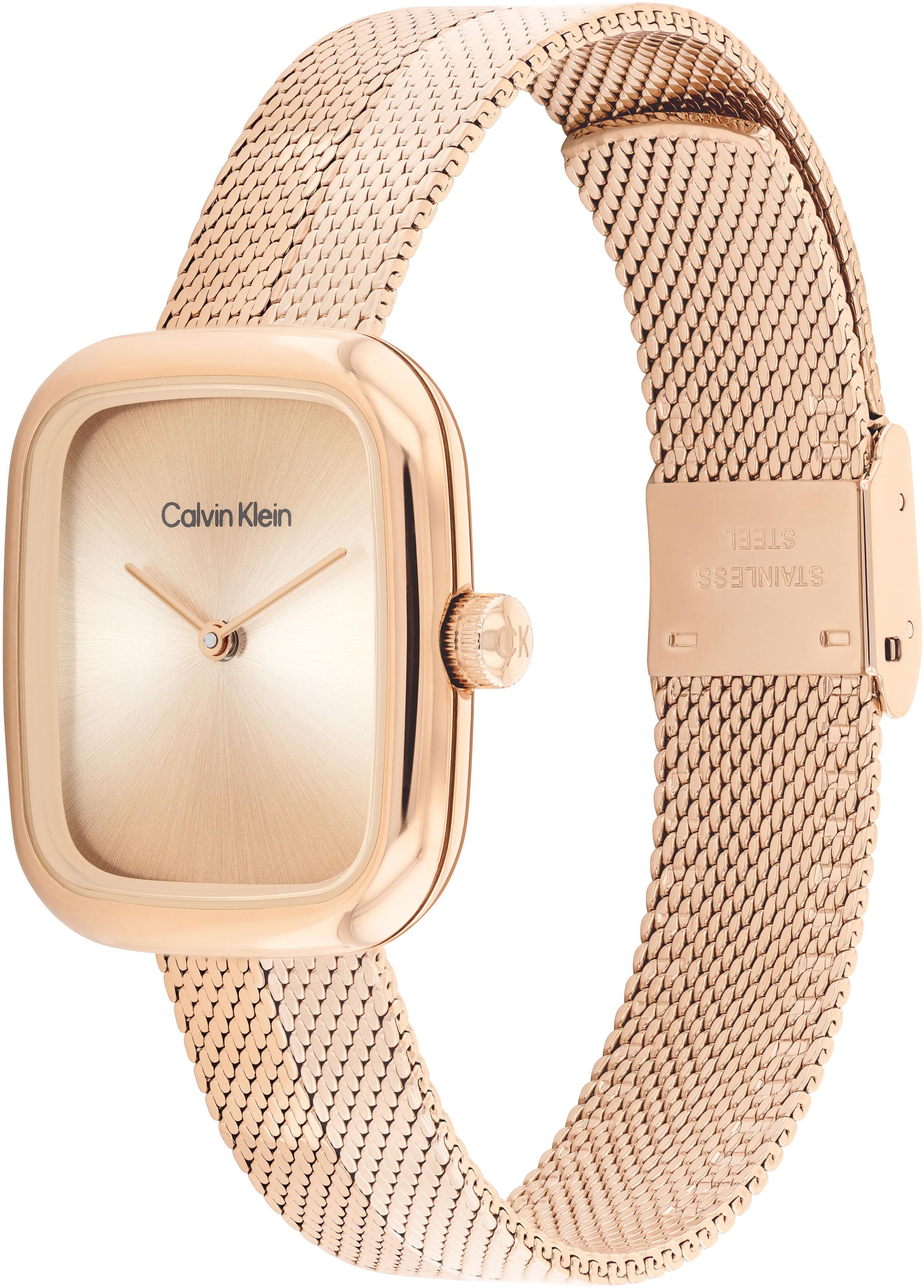 Calvin Klein Quarzuhr »CK Adore«, Armbanduhr, Damenuhr, Edelstahlarmband, analog