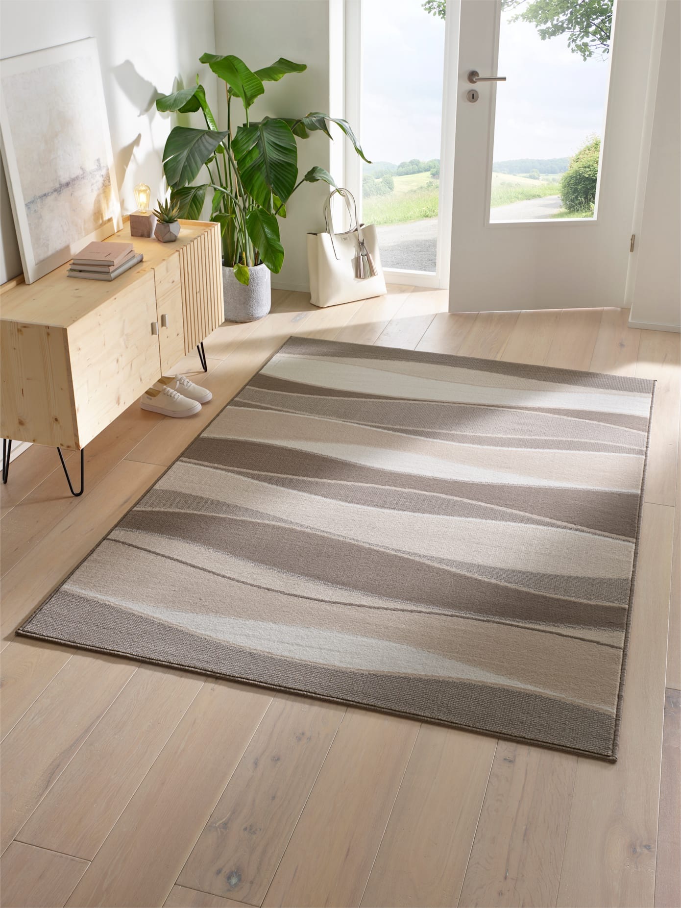 Teppich HEINE HOME Gr. 4, beige (beige, natur), B:190cm H:7mm L:280cm, Kunstfaser, Polypropylen, Teppiche, Teppich 2