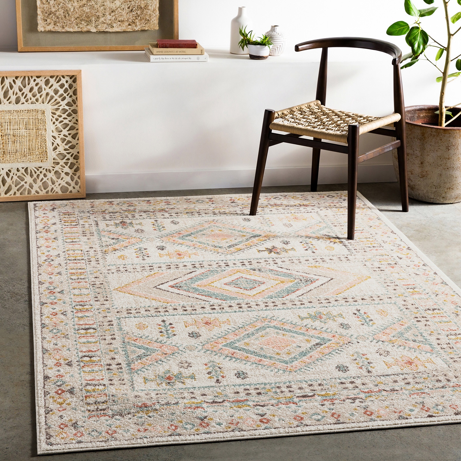 Livabliss Teppich »JAIPUR«, rechteckig, 13 mm Höhe, Skandinavischer Teppich, Kurzflor Boho-Wohnzimmerteppich, Läufer