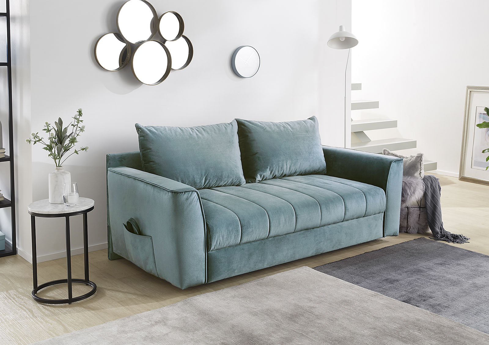 Jockenhöfer Gruppe Schlafsofa "Rick, B: 188 cm, Liegefl. 86x200 cm" mit Schlaffunktion, Bettkasten & seitl. Tasche