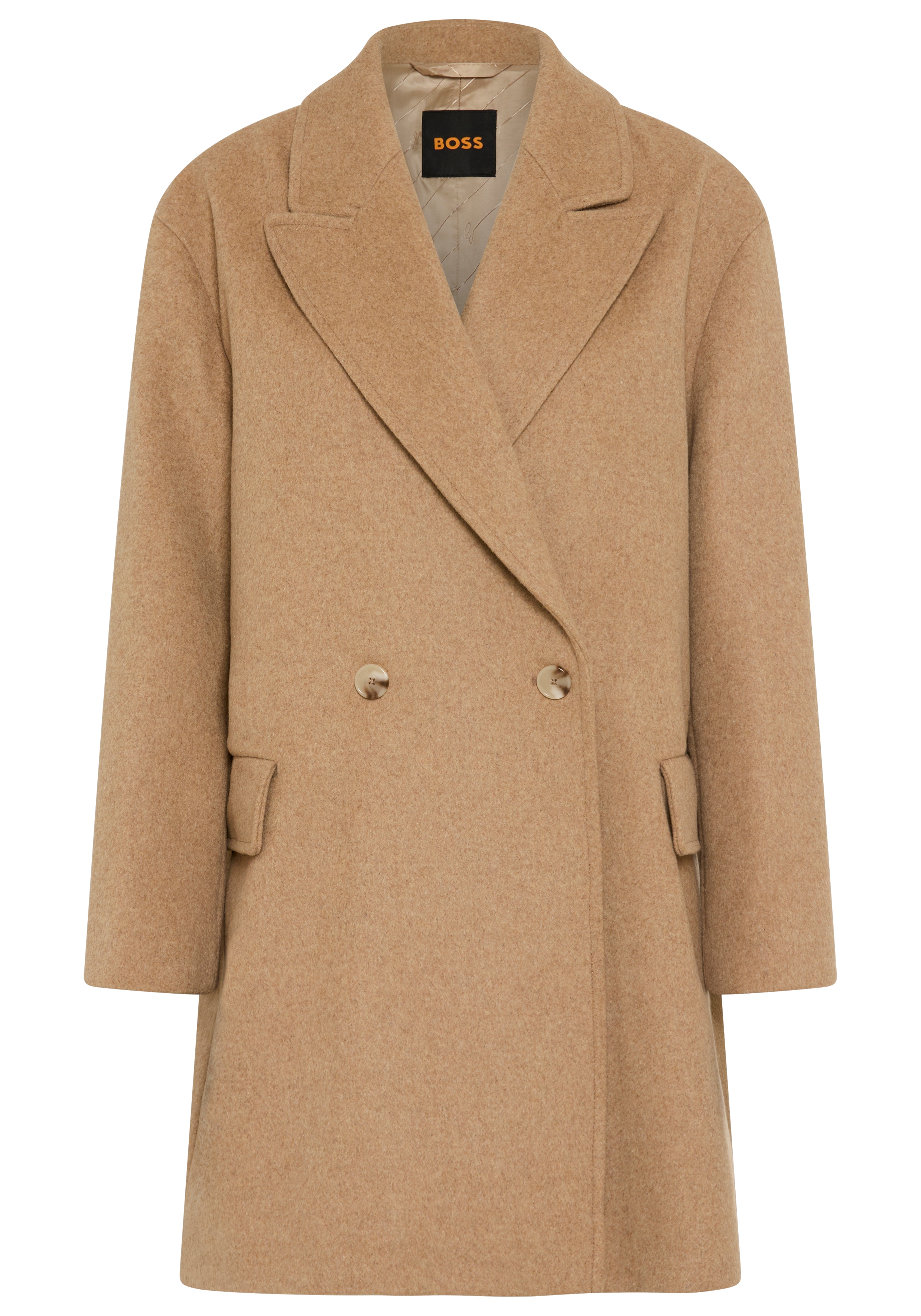 BOSS ORANGE Kurzmantel "Calesarina Premium Damenmode" Blazermantel aus Woll-Mix