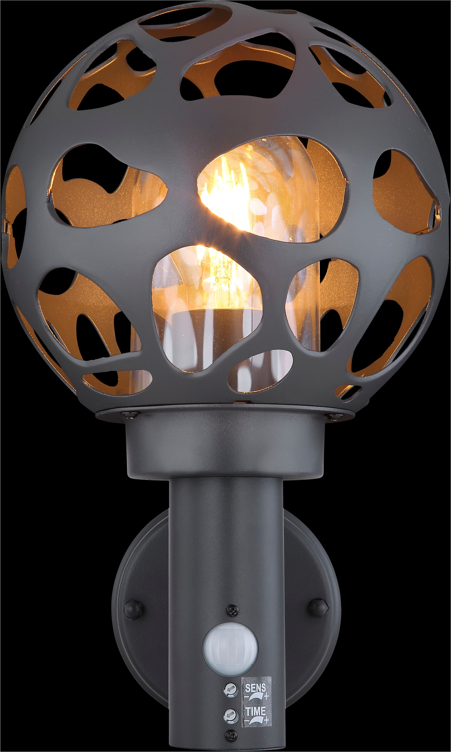 GLOBO LIGHTING Außen-Wandleuchte »HILARIO« E27 1 Stk. Außenleuchte mit Sensor für Garten & Eingang