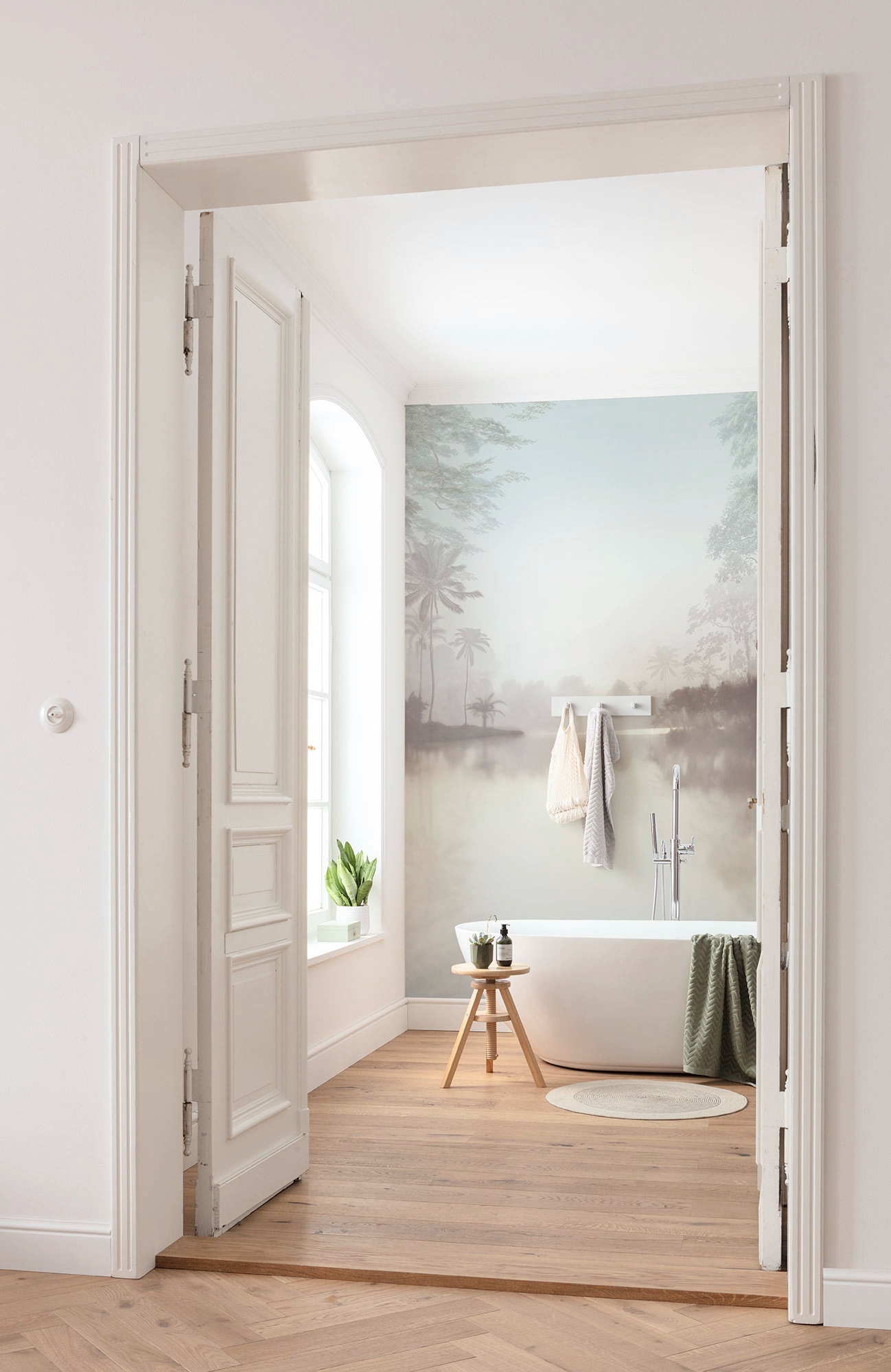 Komar Vliestapete »Digitaldruck Vlies - Lac Tropical Pure - Größe 200 x 280 cm«, bedruckt, Wohnzimmer, Schlafzimmer