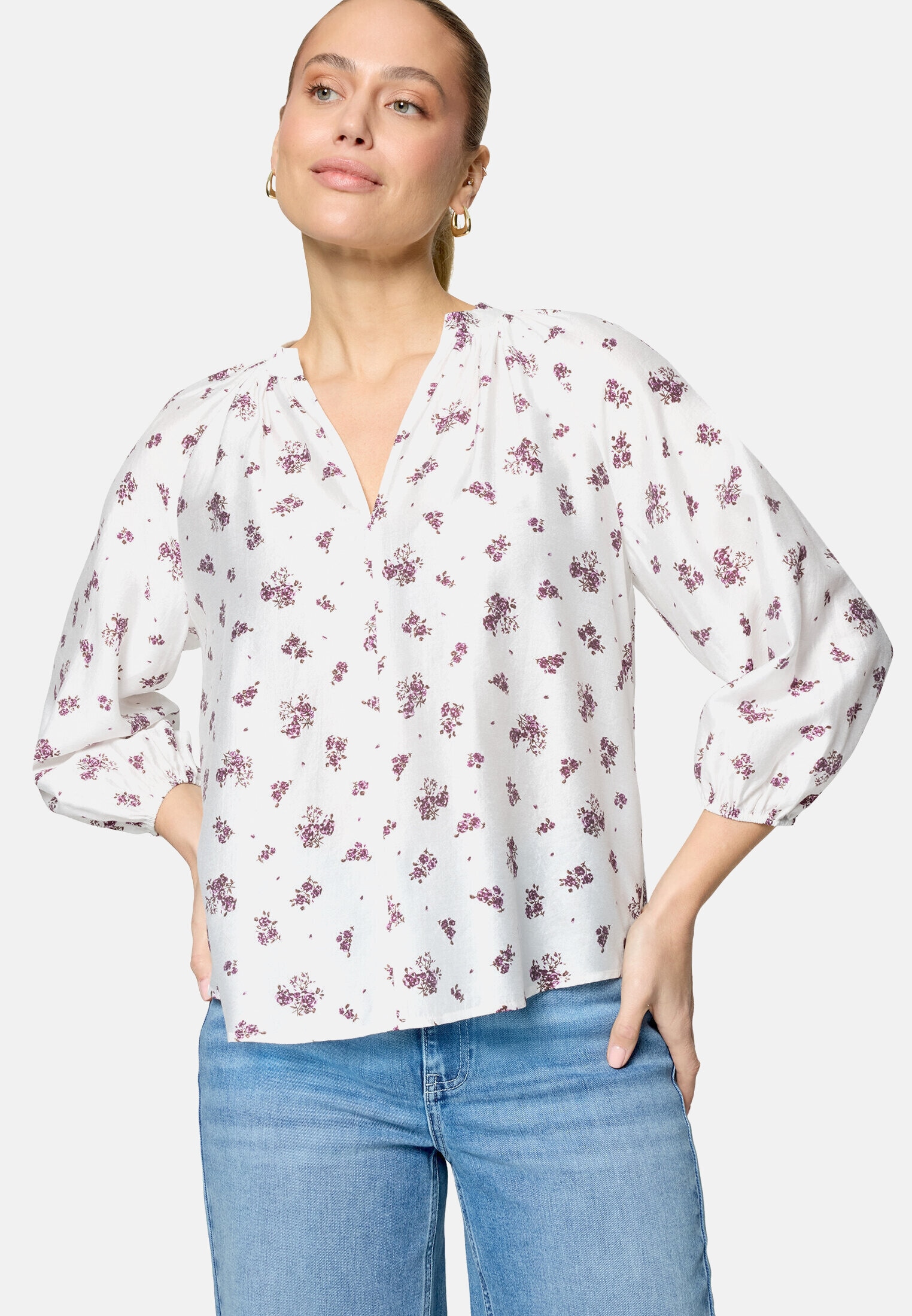 Zero Schlupfbluse »Damen mit Blumen«