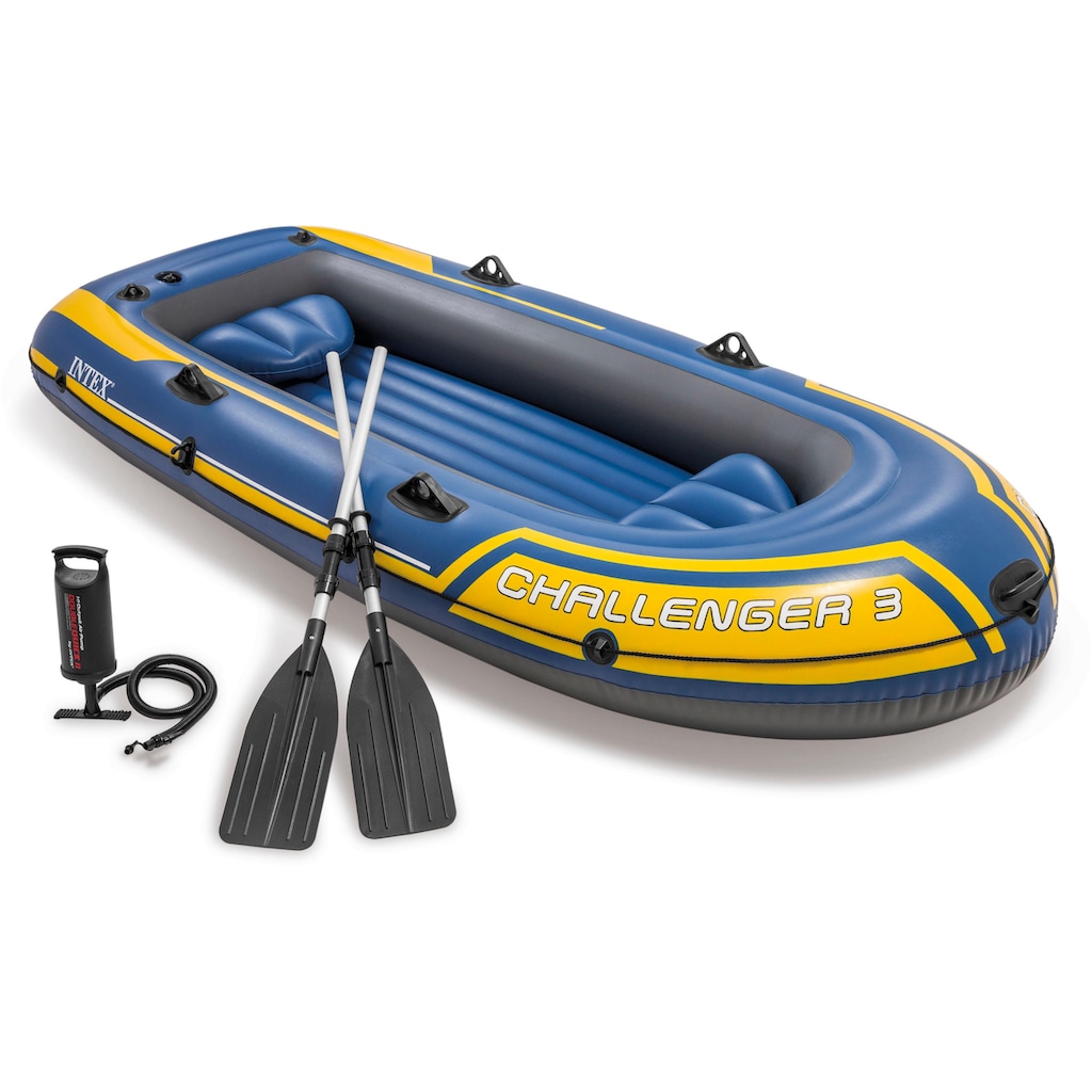 Intex Schlauchboot »Challenger 3«, (Set, mit 2 Paddeln und Luftpumpe)