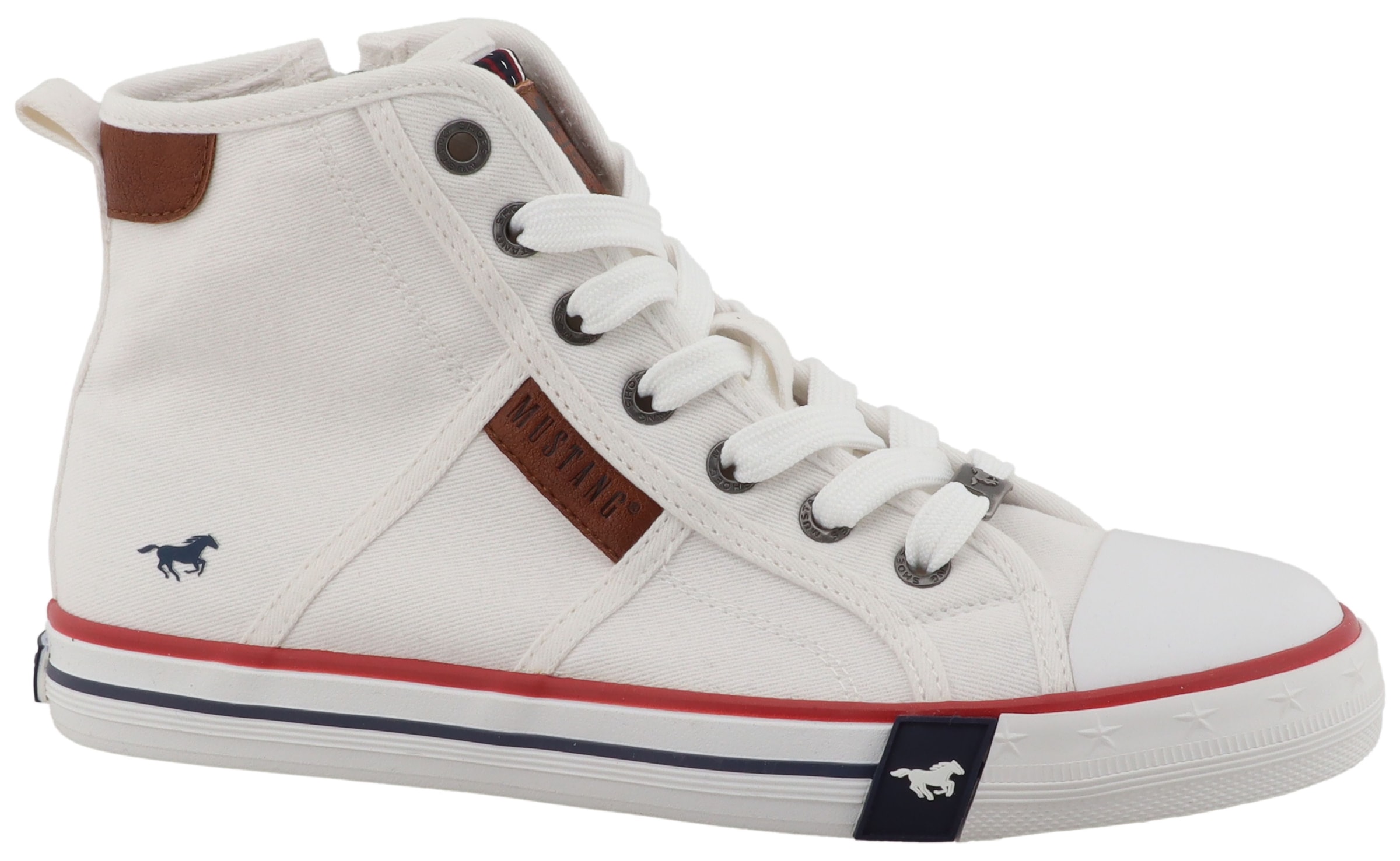 Mustang Shoes Plateausneaker "Winona" Freizeitschuh, High Top-Sneaker, Schn günstig online kaufen