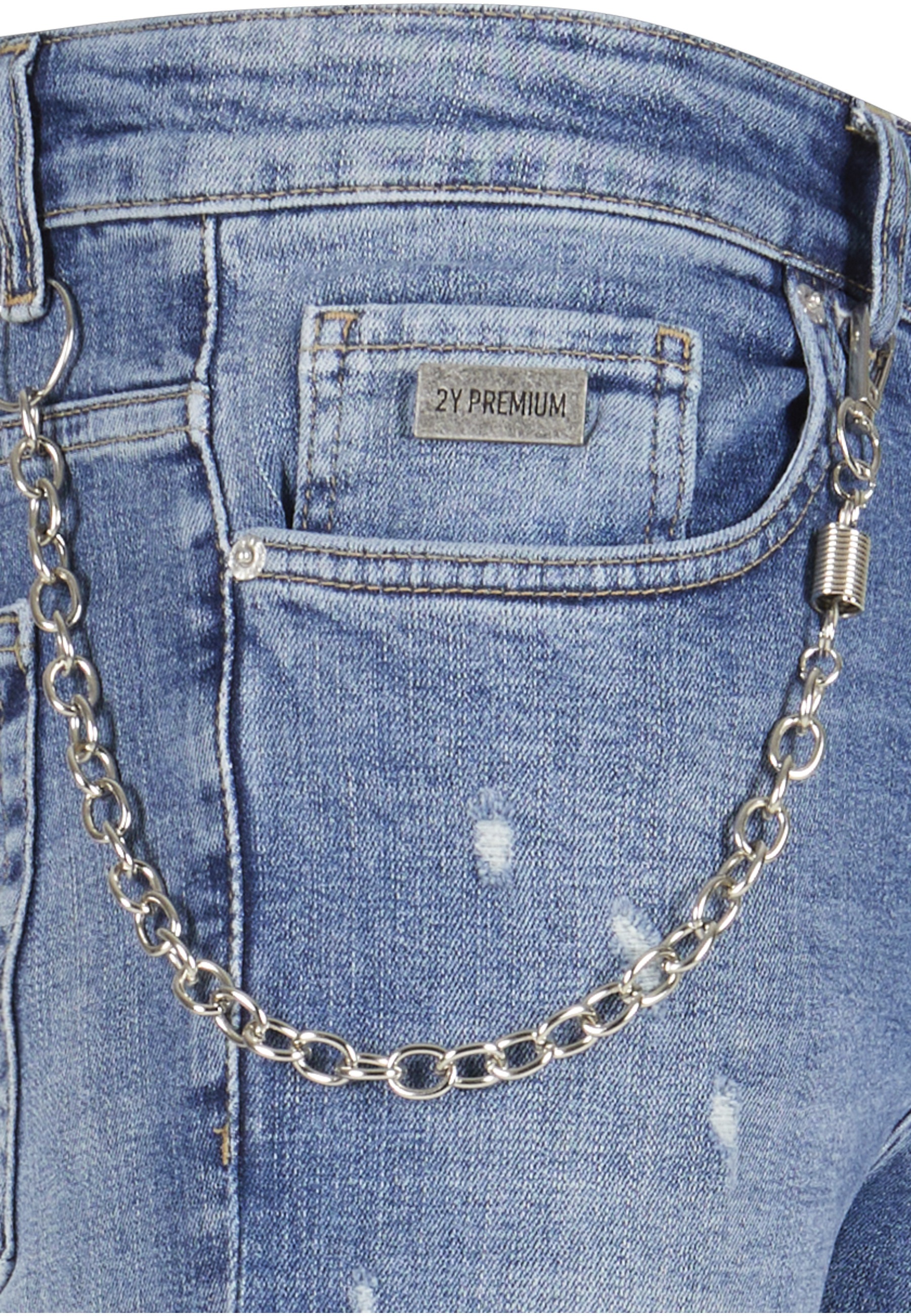 2Y Premium Bequeme Jeans »2Y Premium Herren 2Y Skinny Fit Destroyed Jeans«