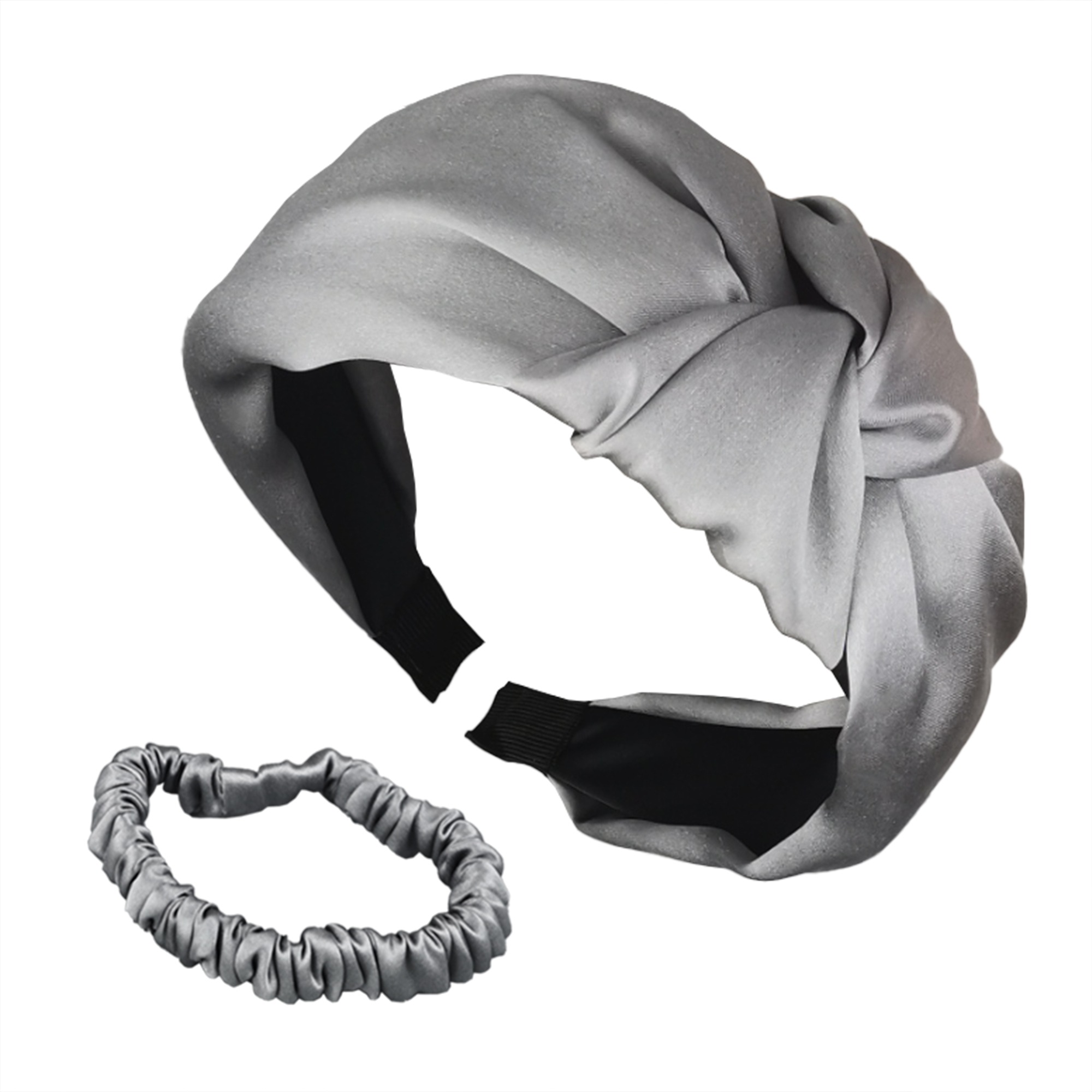 AILORIA Damen Diadem "Set Hairband und Scrunchie S DELICAT & DOUX", grau, Modetücher