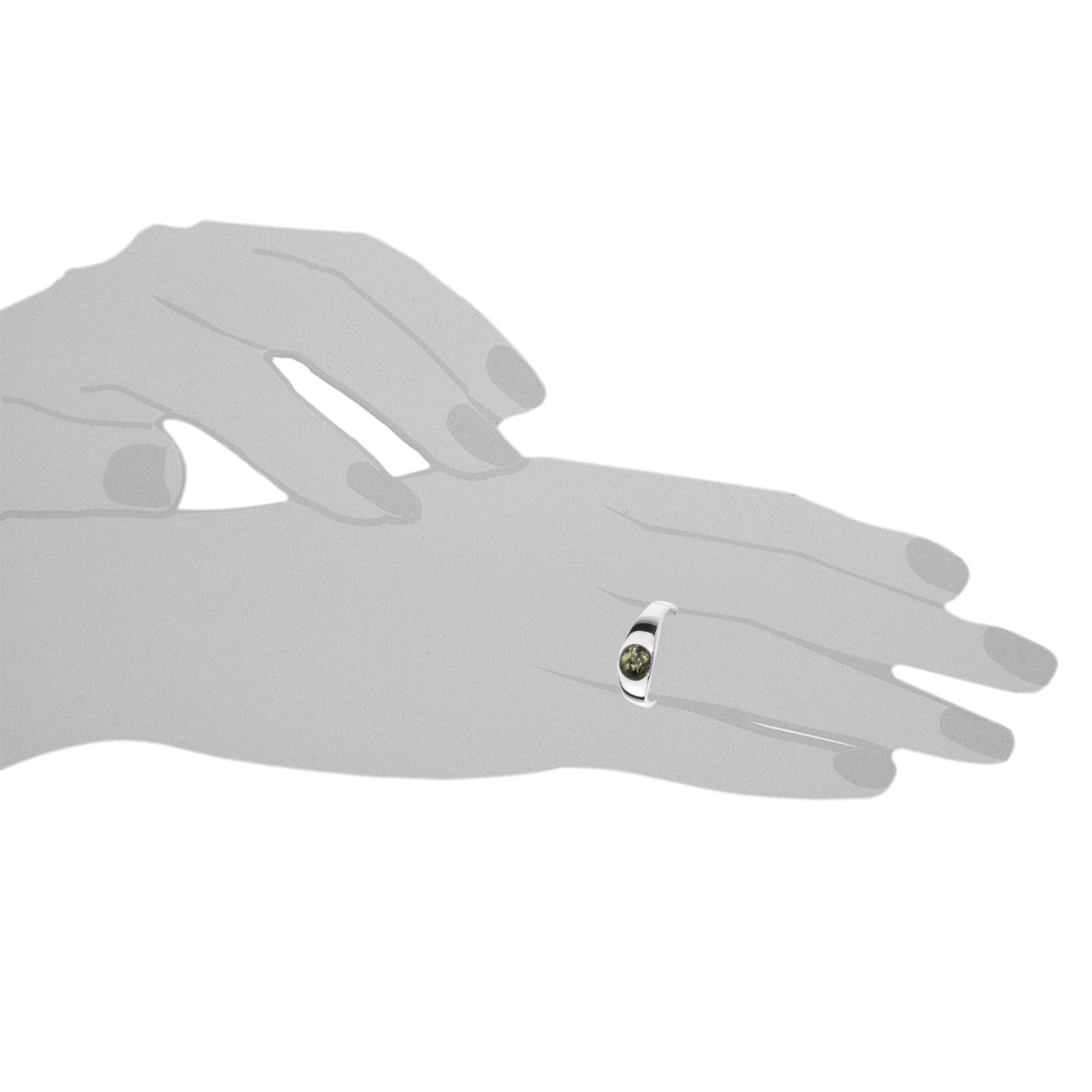 OSTSEE-SCHMUCK Fingerring »- Sina - Silber 925/000 - Bernstein«