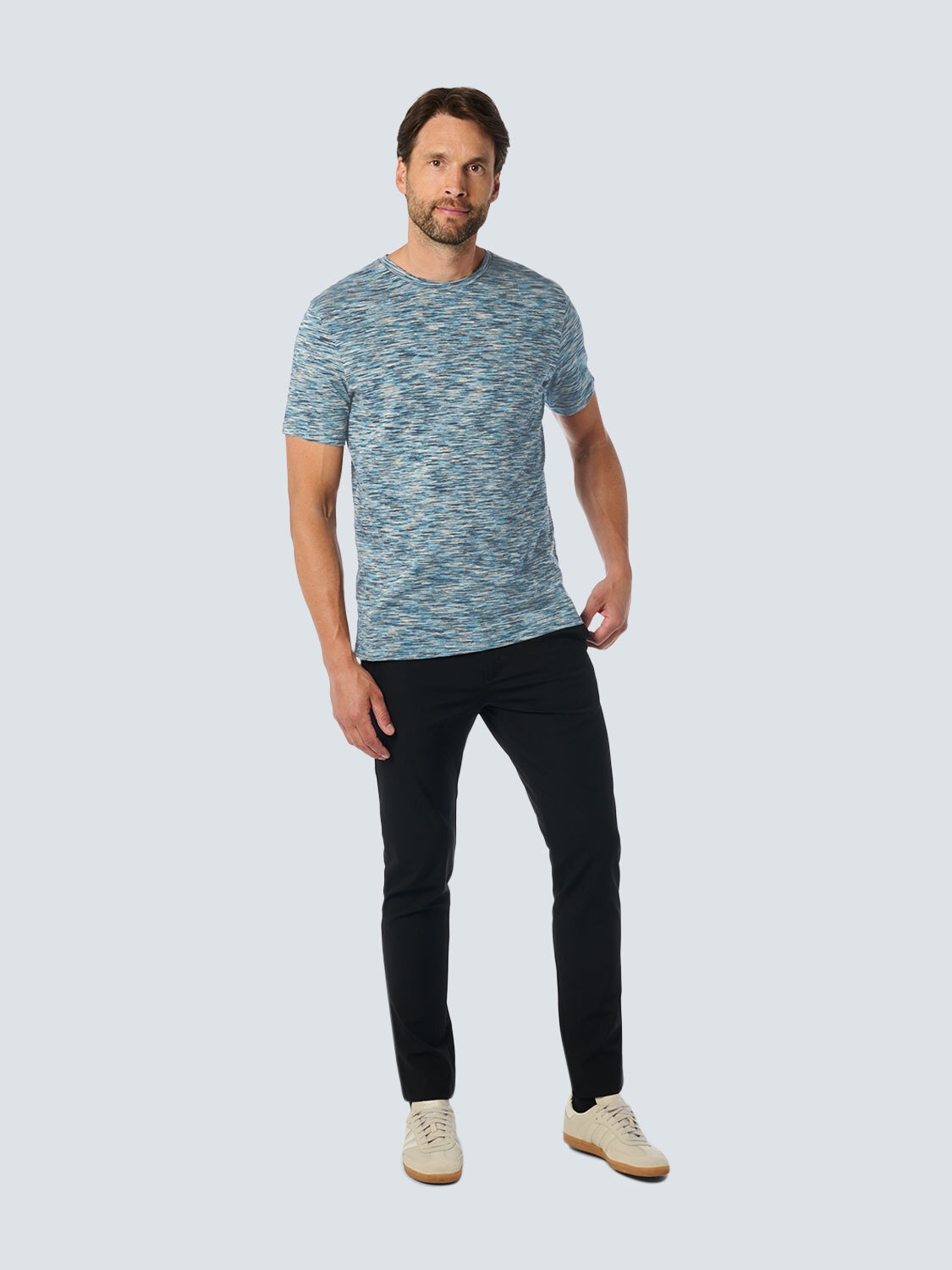 NO EXCESS T-Shirt »No Excess T-Shirt mit lebendigem Streifenmuster für den Sommer«