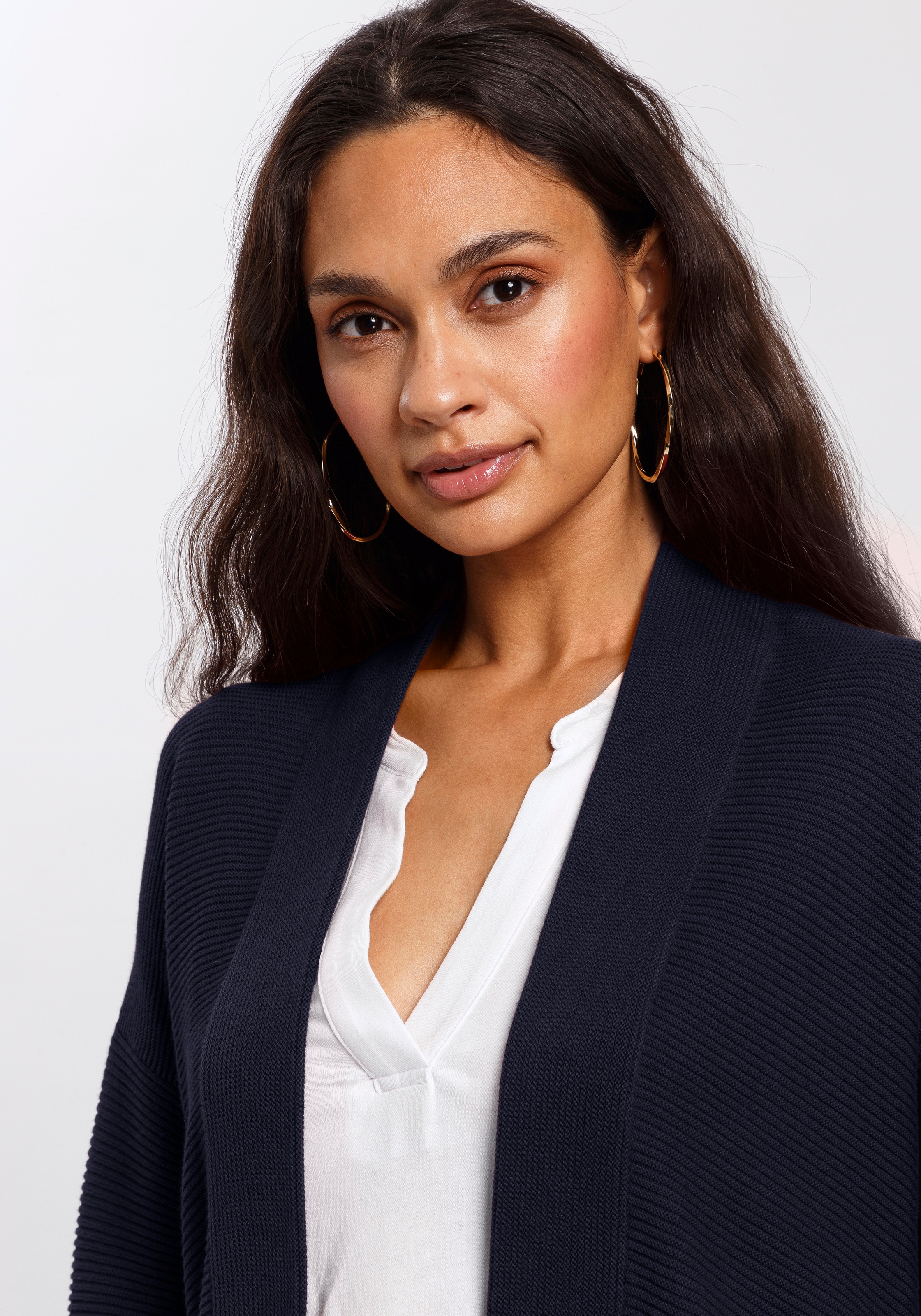 Thumbnail - TOM TAILOR Longstrickjacke aus Rippstrick mit aufgesetzten Taschen