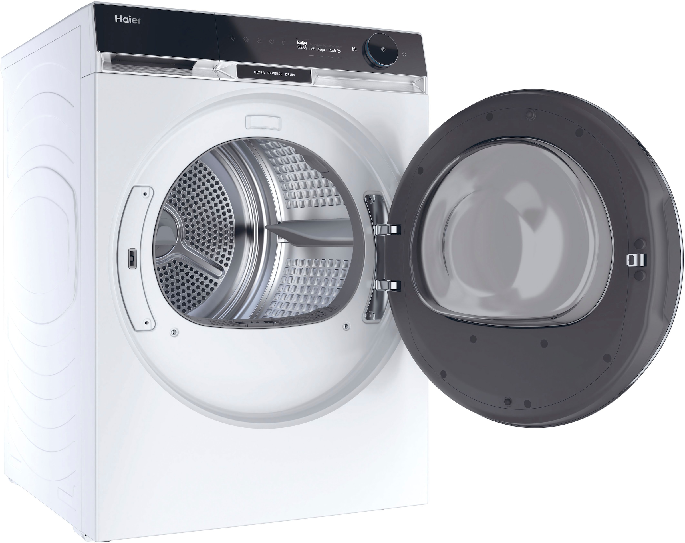 Haier Wärmepumpentrockner "HD90-A3Q397U1", 9 kg, 9 kg, A+++, UltraReverse: Für wenig Falten und gleichmäßiges Trocknen