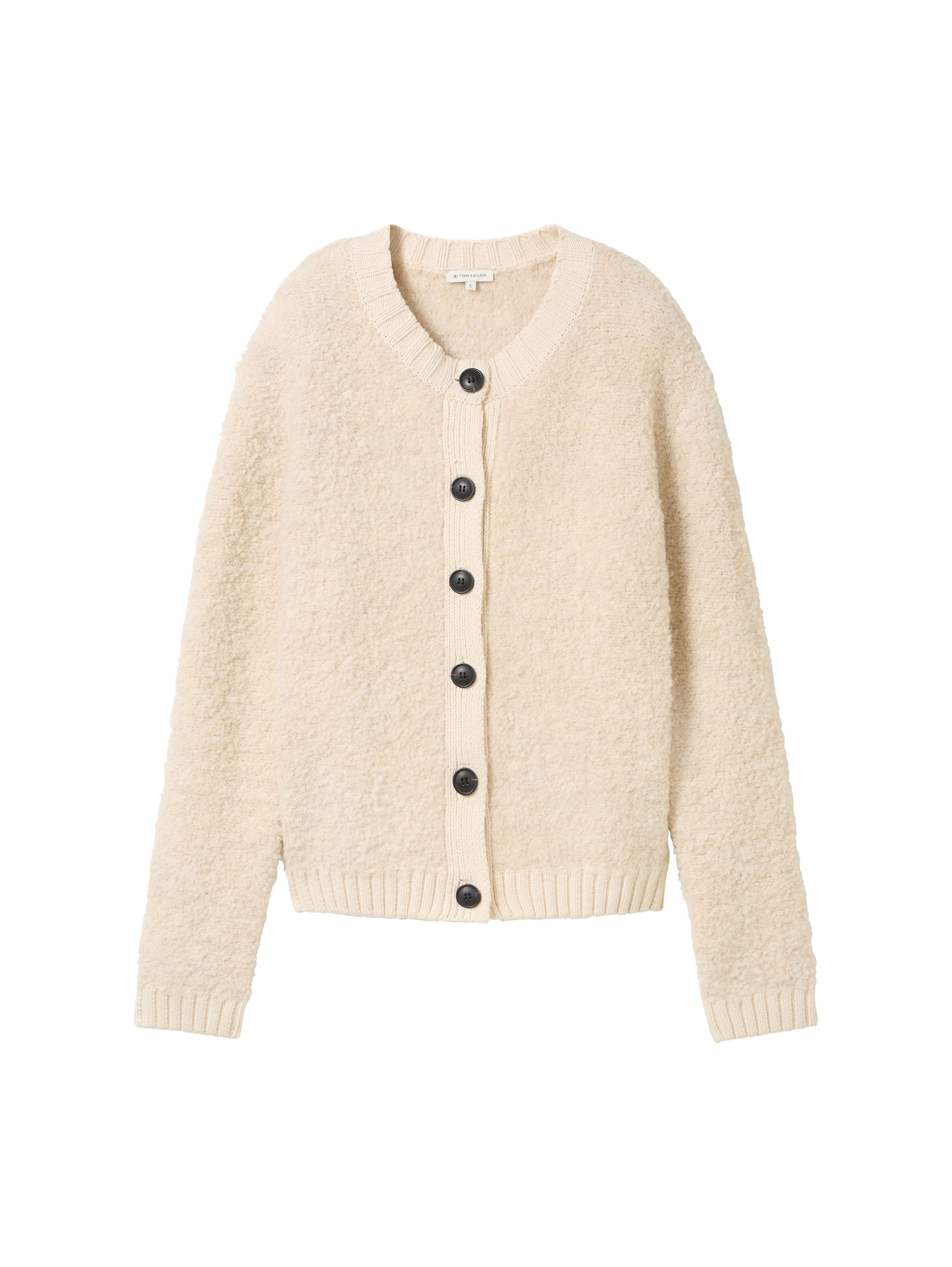 TOM TAILOR Cardigan, in Bouclé Optik