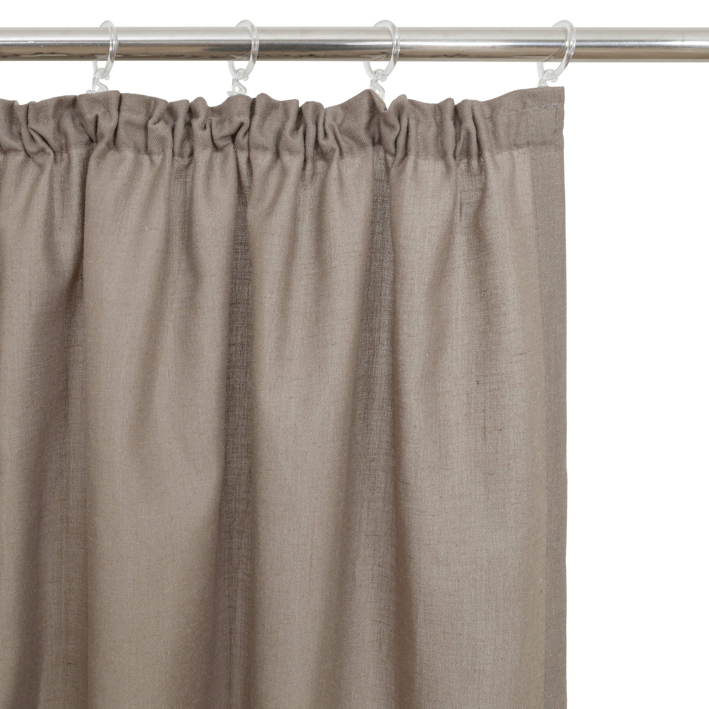 OTTO home Gardine »Rudy, 1 Stück, Leinenstruktur, halbtransparent« Kräuselband 1 Stk. tlg. Halbtransparent, Leinenlook, Polyester-Leinen Mischung