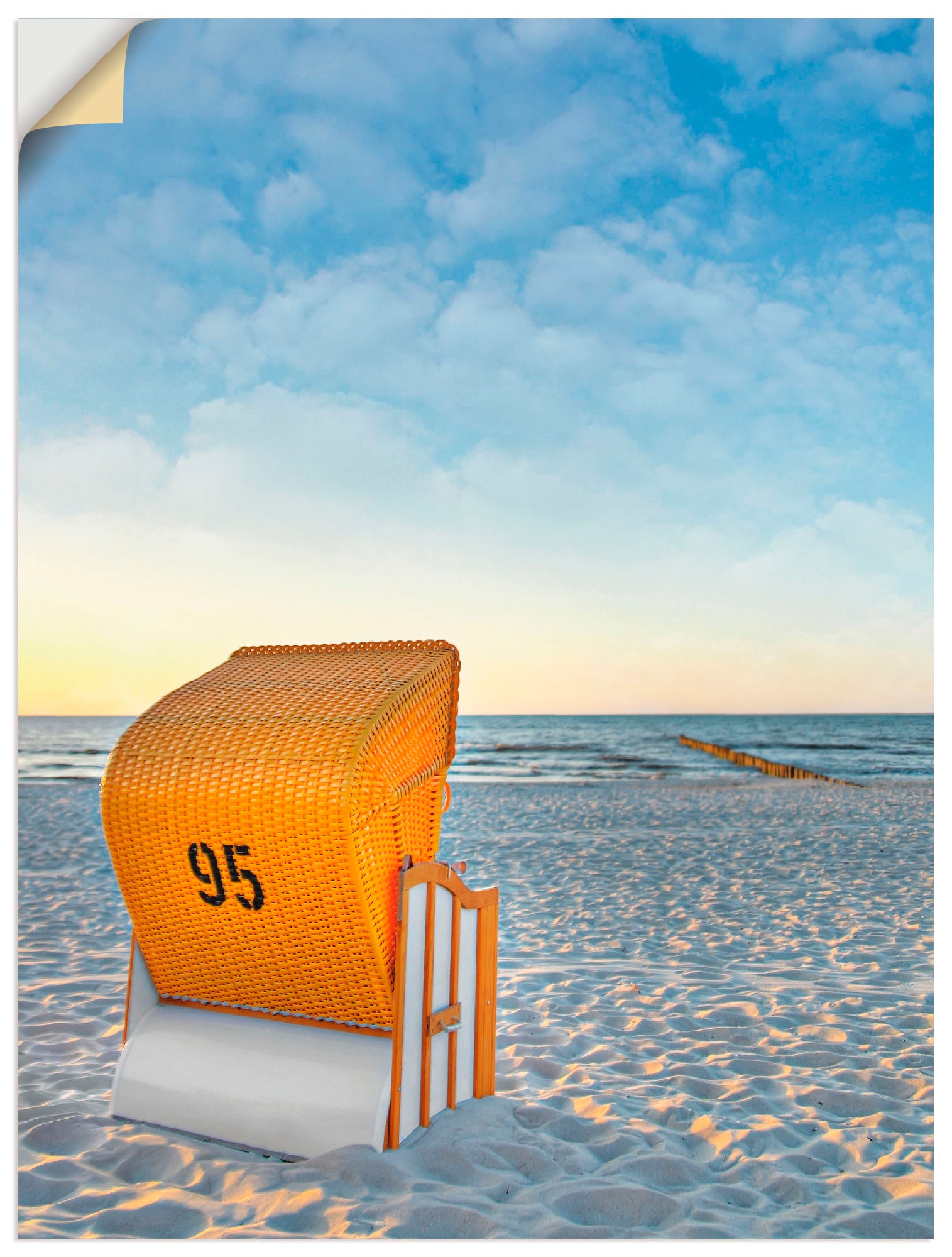 Artland Wandbild »Ostsee7 - Leinwandbild, Größen versch. Poster BAUR in als Alubild, oder | St.), (1 Strand, Wandaufkleber Strandkorb«, kaufen