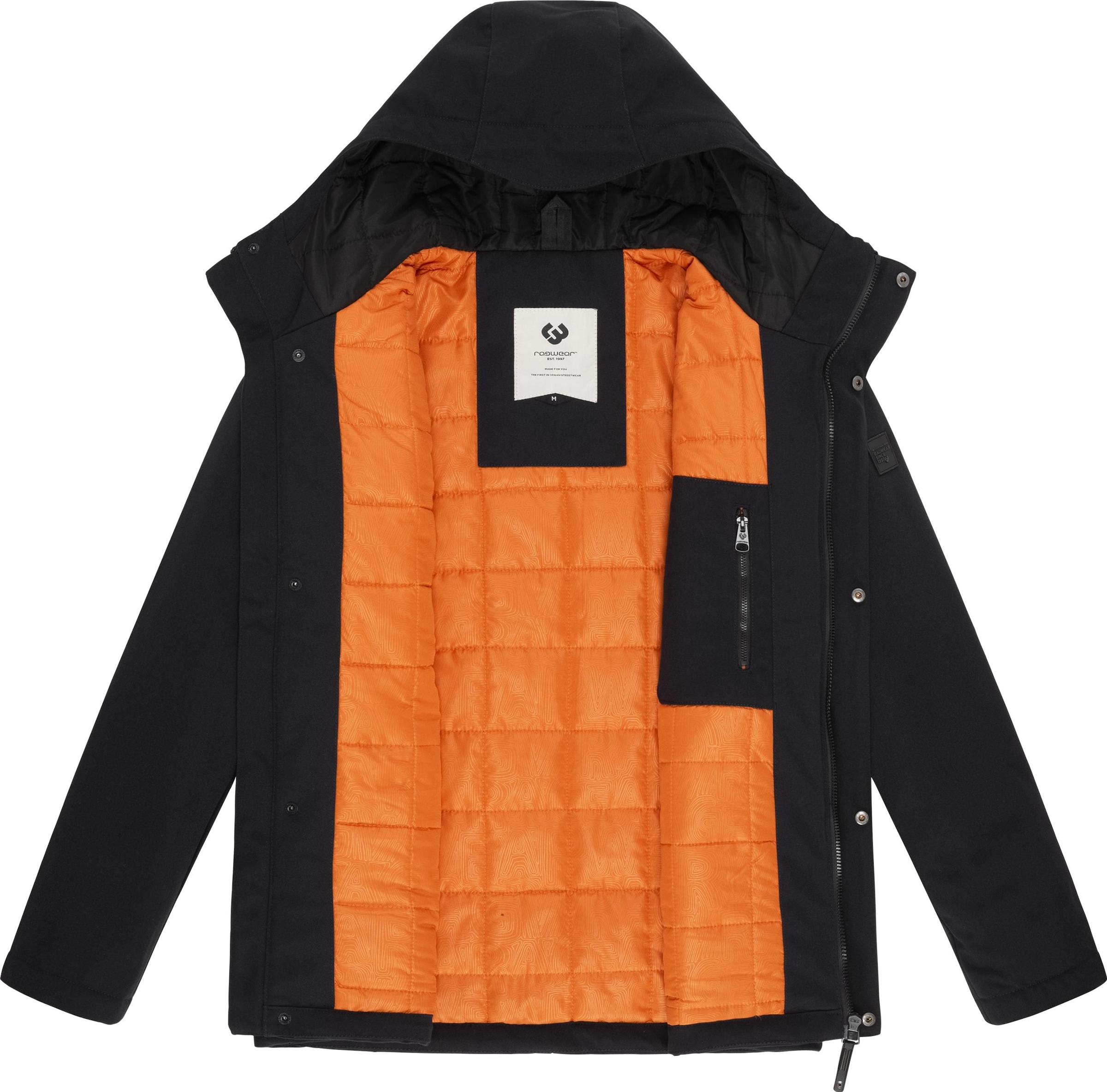 Ragwear Winterjacke »Mr Them«, mit Kapuze, stylische Herren Outdoorjacke mit großer Kapuze