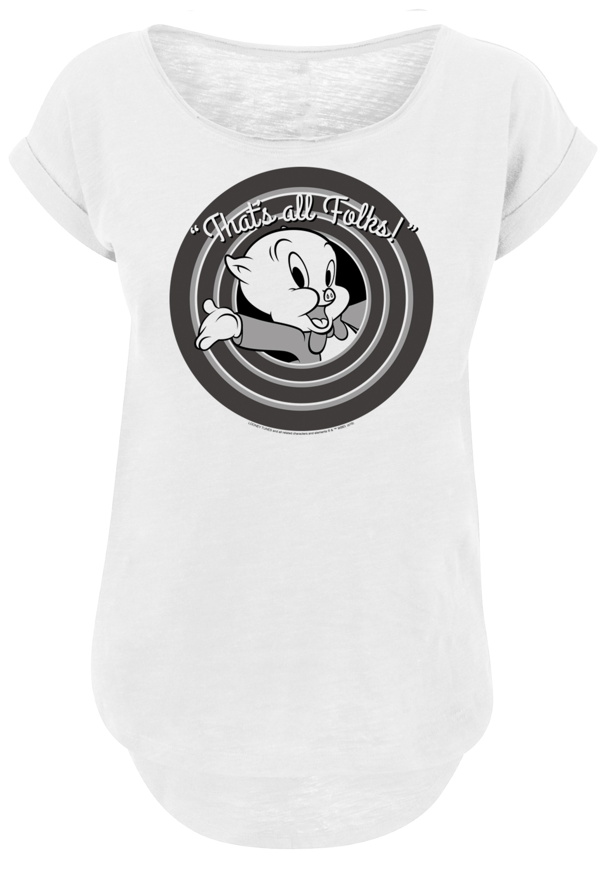 F4NT4STIC T-Shirt "Looney Tunes Porky Pig Thats All Folks", Damen,Premium M günstig online kaufen