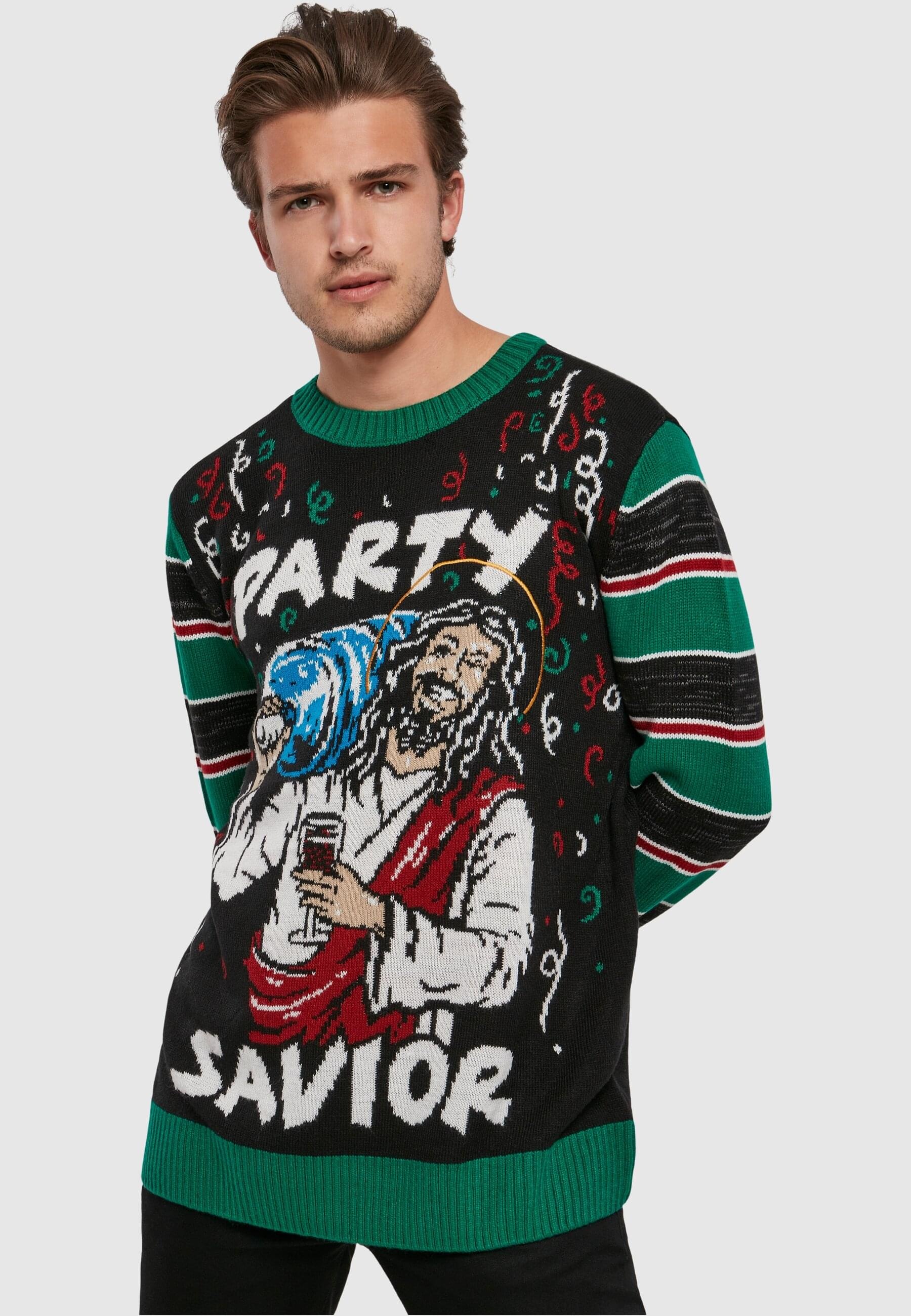 URBAN CLASSICS Rundhalspullover »Urban Classics Herren Savior Christmas Sweater«, (1 tlg.)
