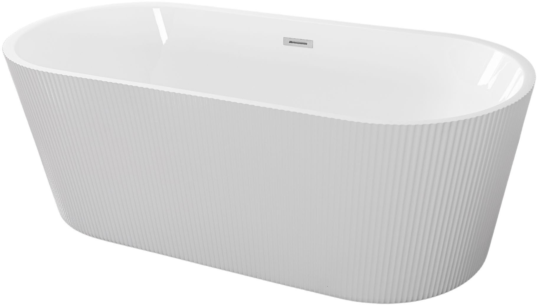 Badewanne SANOTECHNIK, H:58cm L:170cm T:75cm, weiß, Acryl, Badewannen, "RENO", 170x75x58 cm