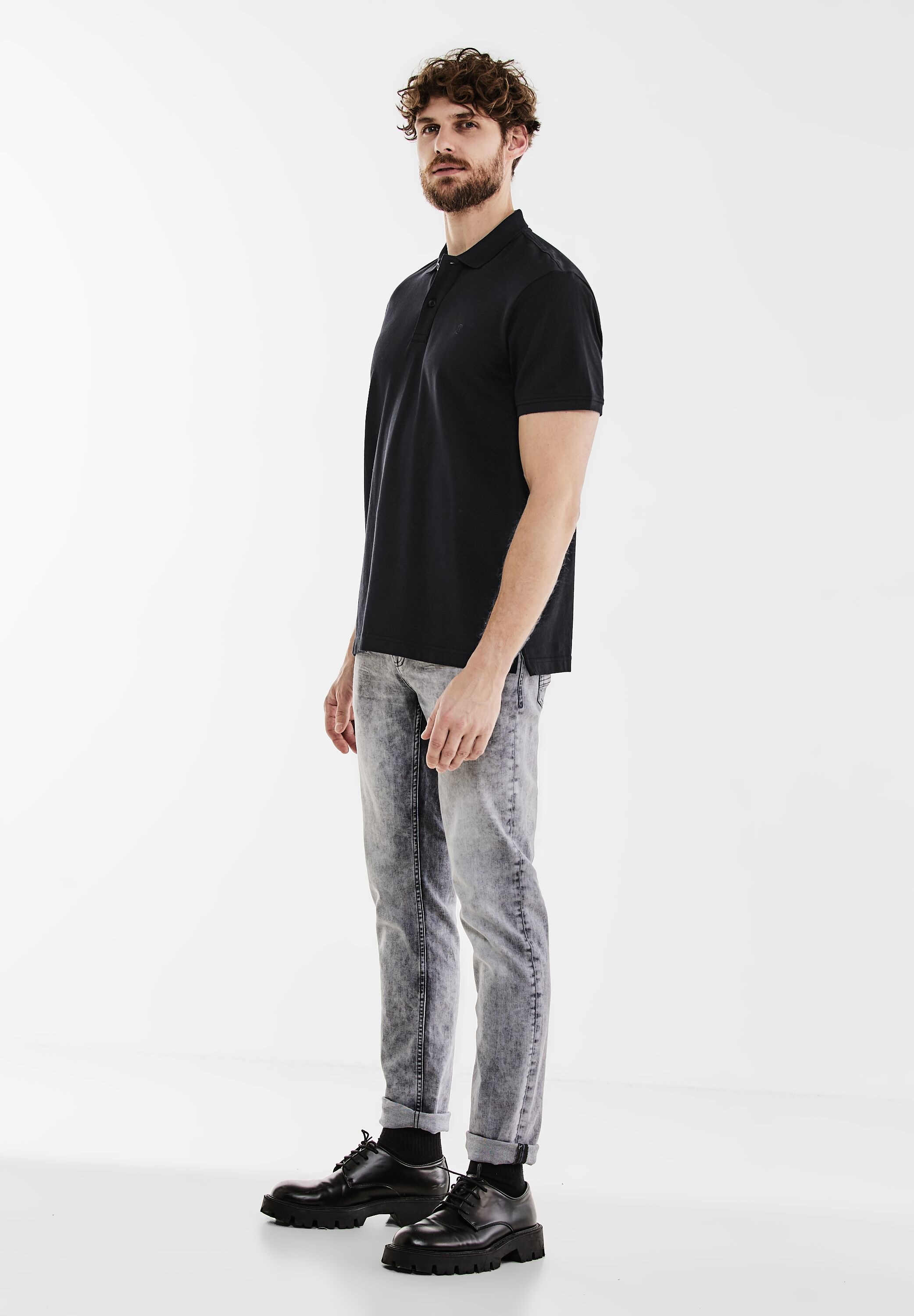 STREET ONE MEN Poloshirt, in Unifarbe