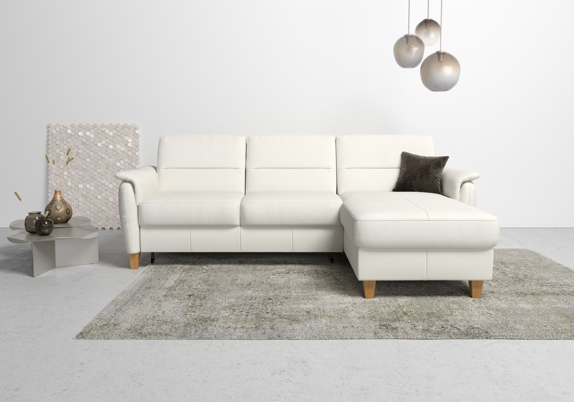Home affaire Ecksofa "Palmera L-Form, B: 244 cm - OTTO. Verlässliche Qualität." optional Schlaffunktion & Bettkasten, Federkern