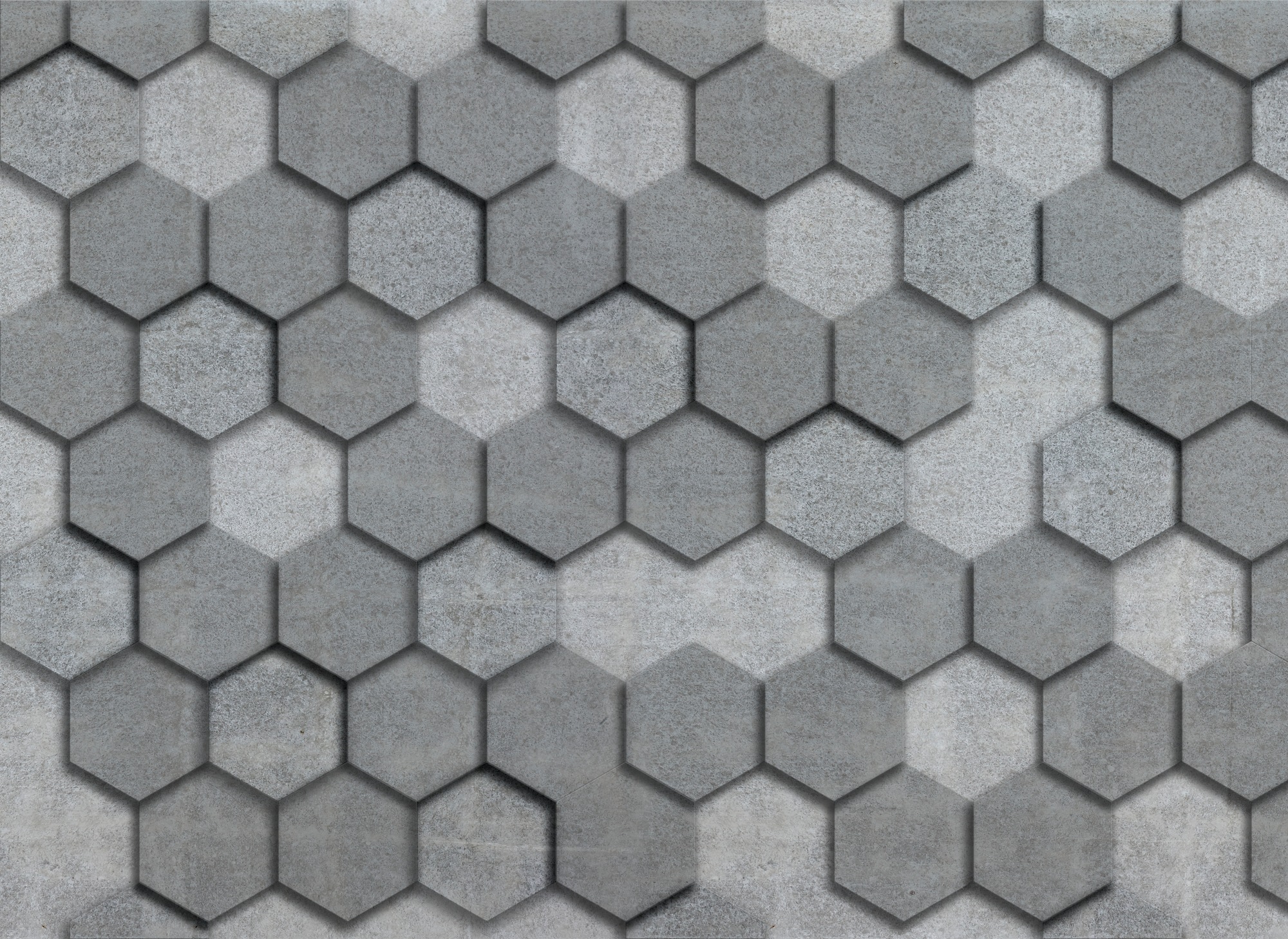 A.S. Création Vliestapete »3D-Tapete Wabenmuster Grau  Betonstruktur hexagon« matt strukturiert