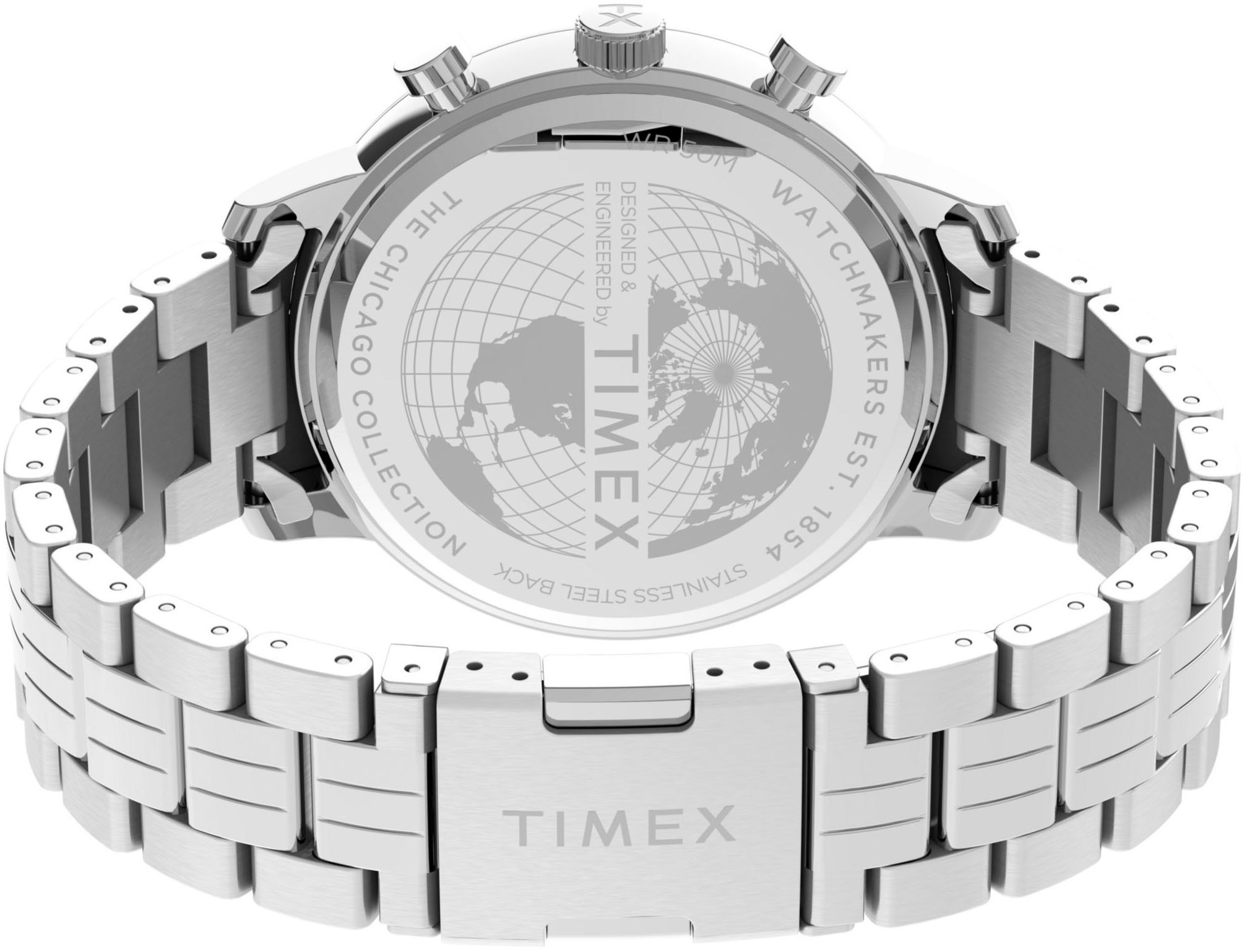 Timex Chronograph »CHICAGO«, Quarzuhr, Armbanduhr, Herren, Datum, Stoppfunktion, 12/24-Std.-Anzeige