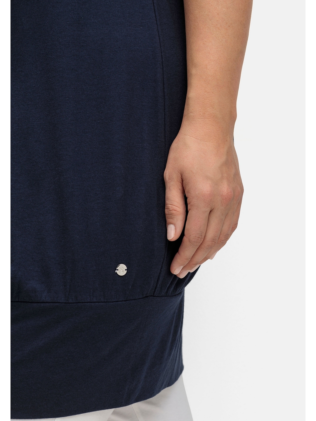 Sheego Longshirt »Große Größen«, mit breitem Saumbündchen