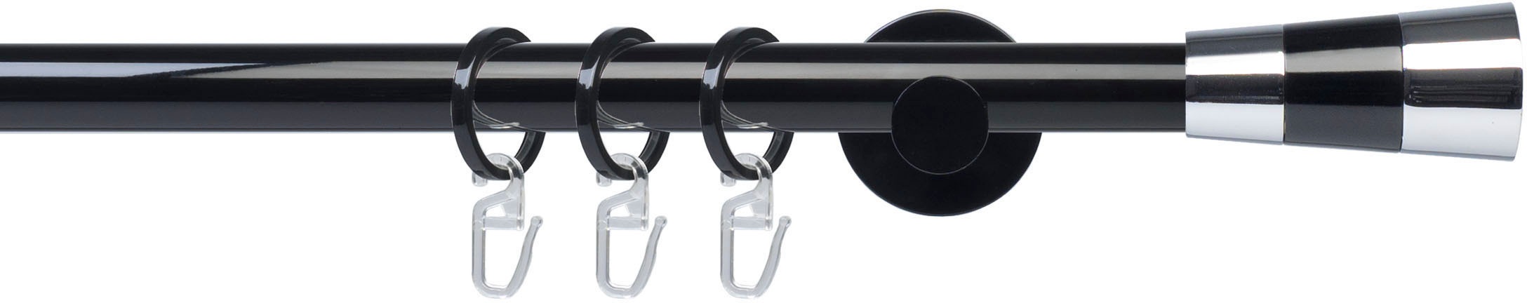 Liedeco Gardinenstange »Fertigstilgarnitur 20 mm Piano Granada« Ø 20 mm 1 läufig-läufig Fixmaß Gardinenstange Komplett