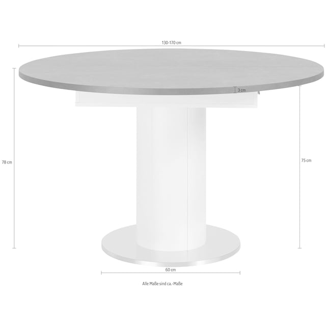 Mäusbacher Esstisch, rund, Untergestell Säule | BAUR