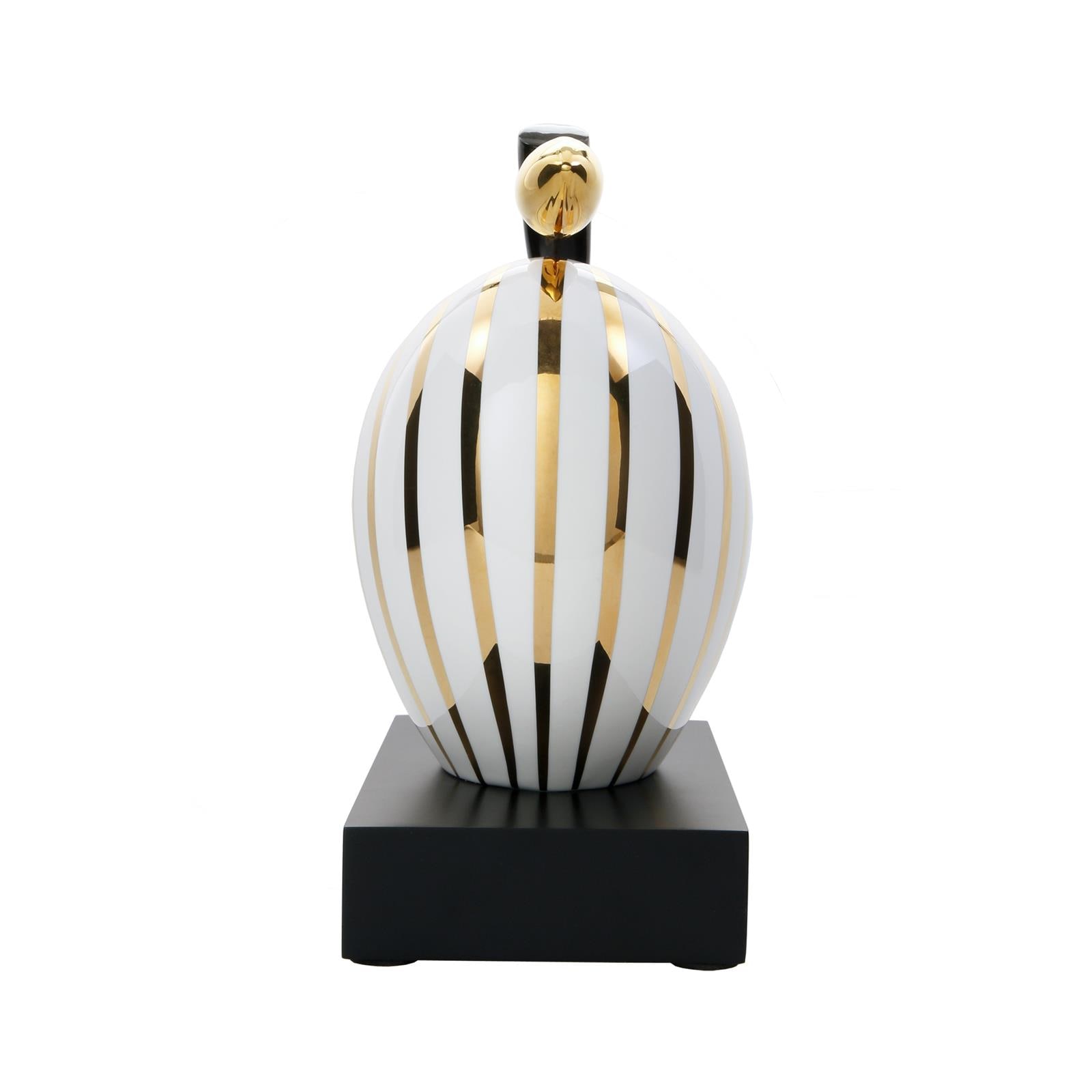 Goebel Dekofigur »Deko-Objekt Apfel "Golden Sunlight" Studio 8 Art & Apple 28 cm weiß-gold« Abwischbar